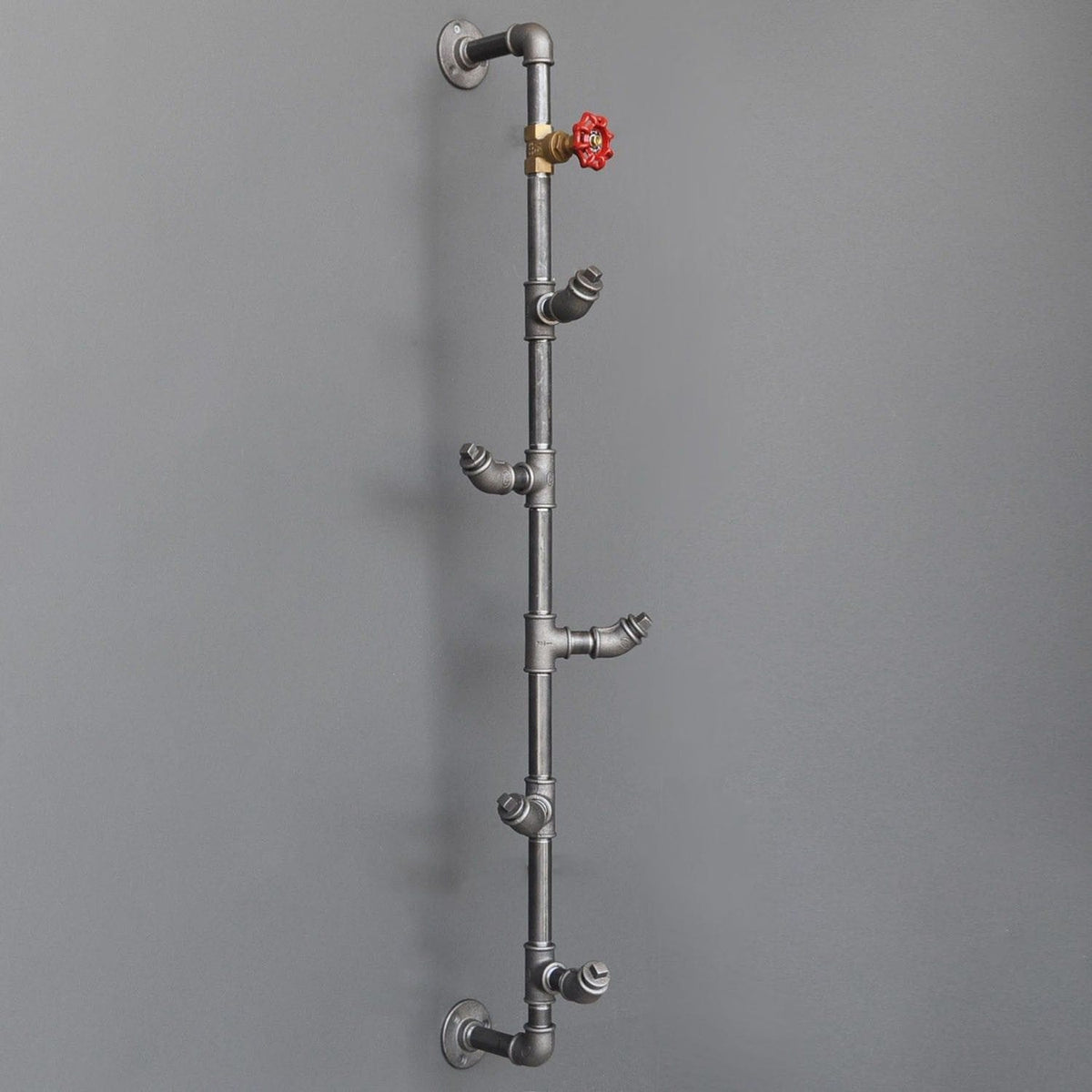 Cuier BORURAF080, argintiu, metal, 15x15x100 cm