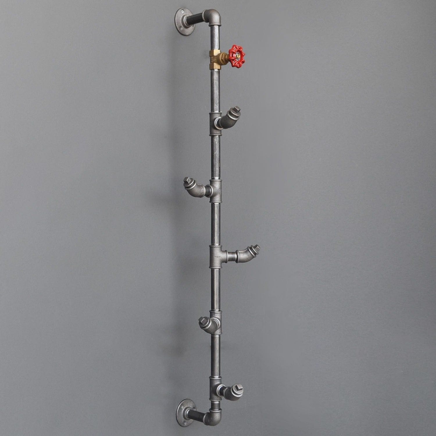 Cuier BORURAF080, argintiu, metal, 15x15x100 cm