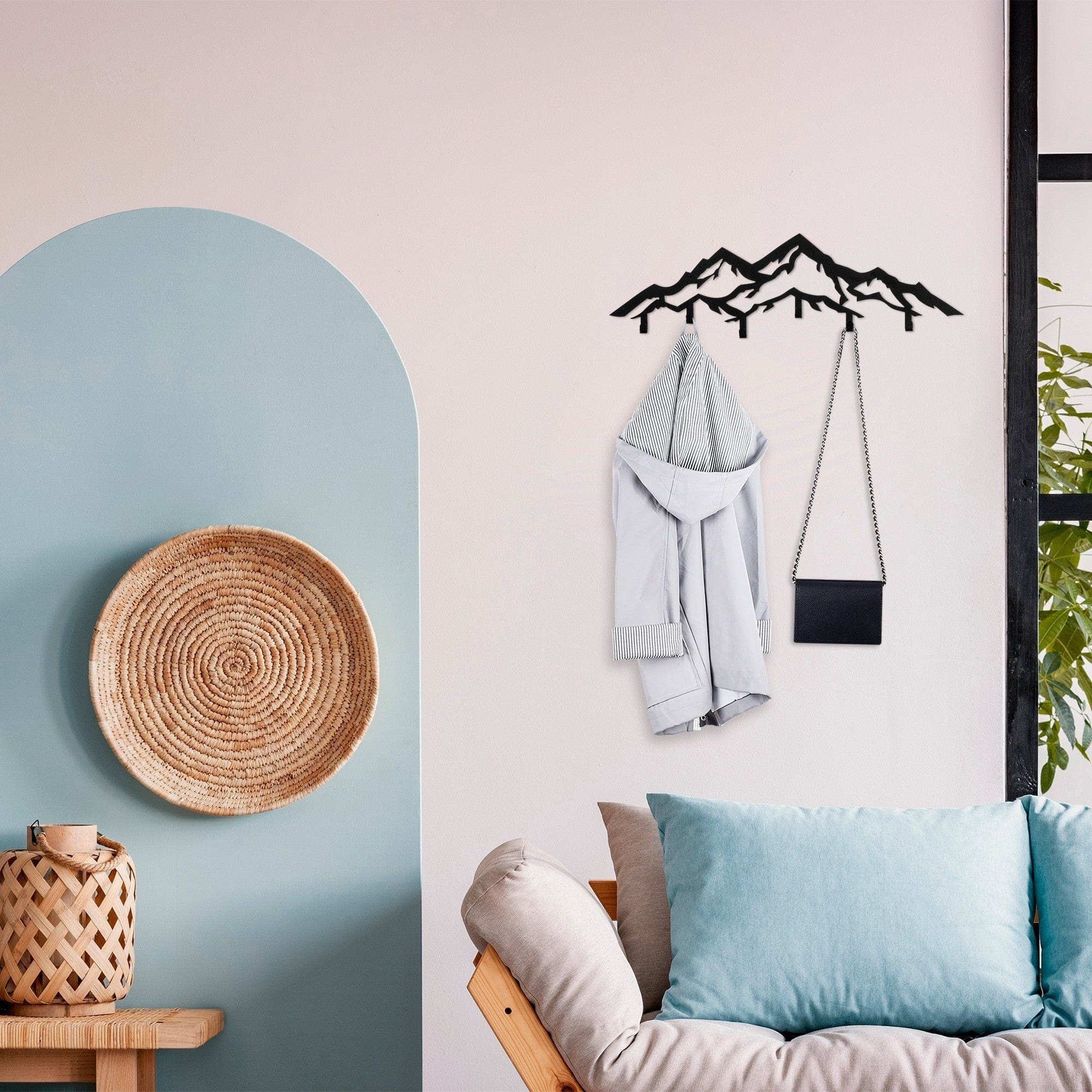 Cuier DAG, negru, metal, 80x4x25 cm