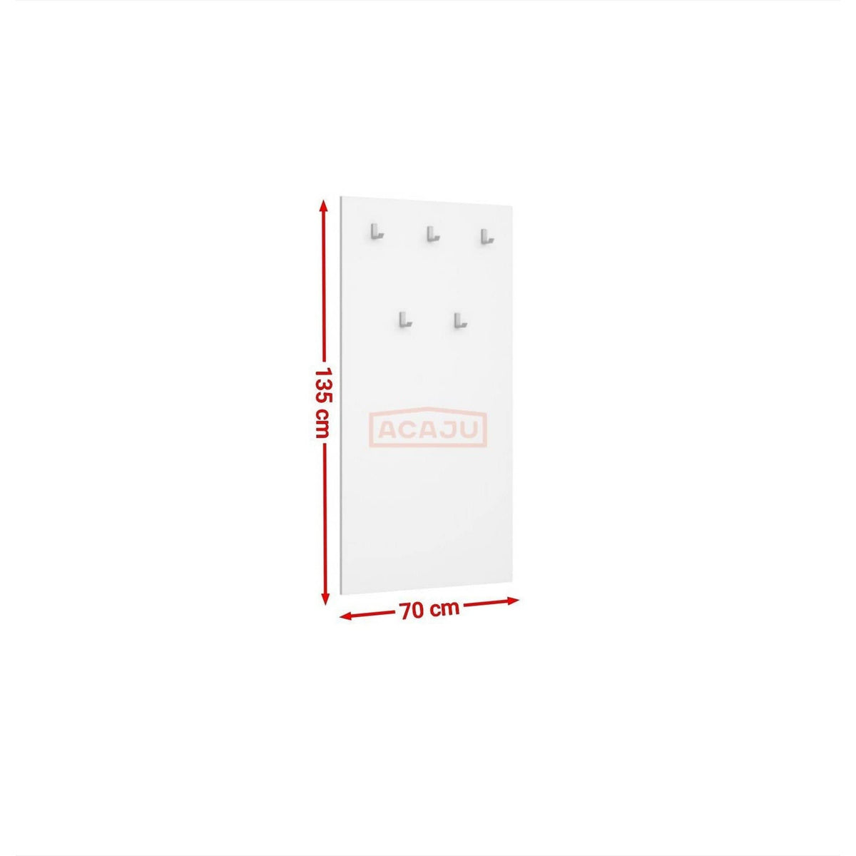 Cuier hol NEPO PLUS, alb, PAL laminat, 70x2x135 cm