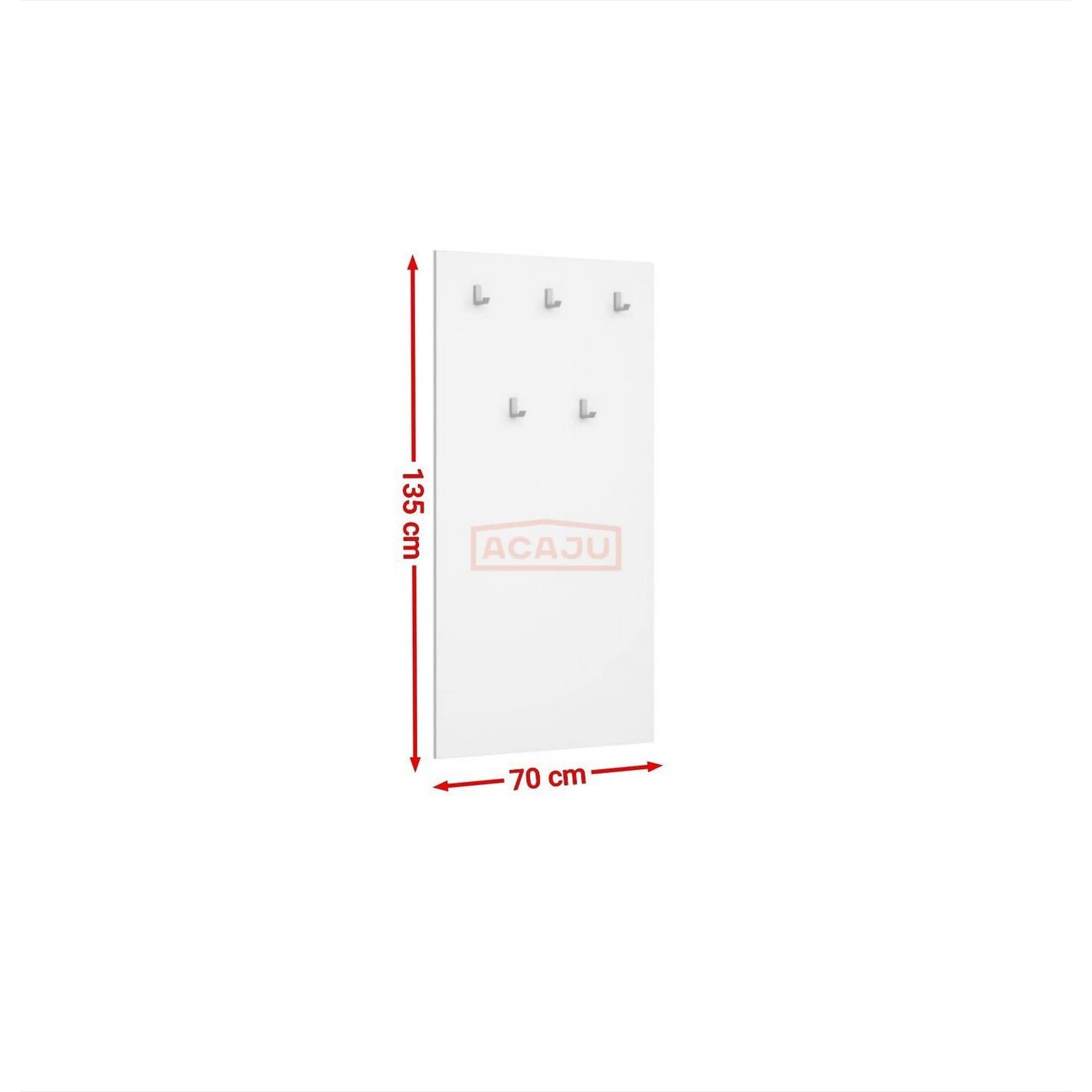 Cuier hol NEPO PLUS, alb, PAL laminat, 70x2x135 cm