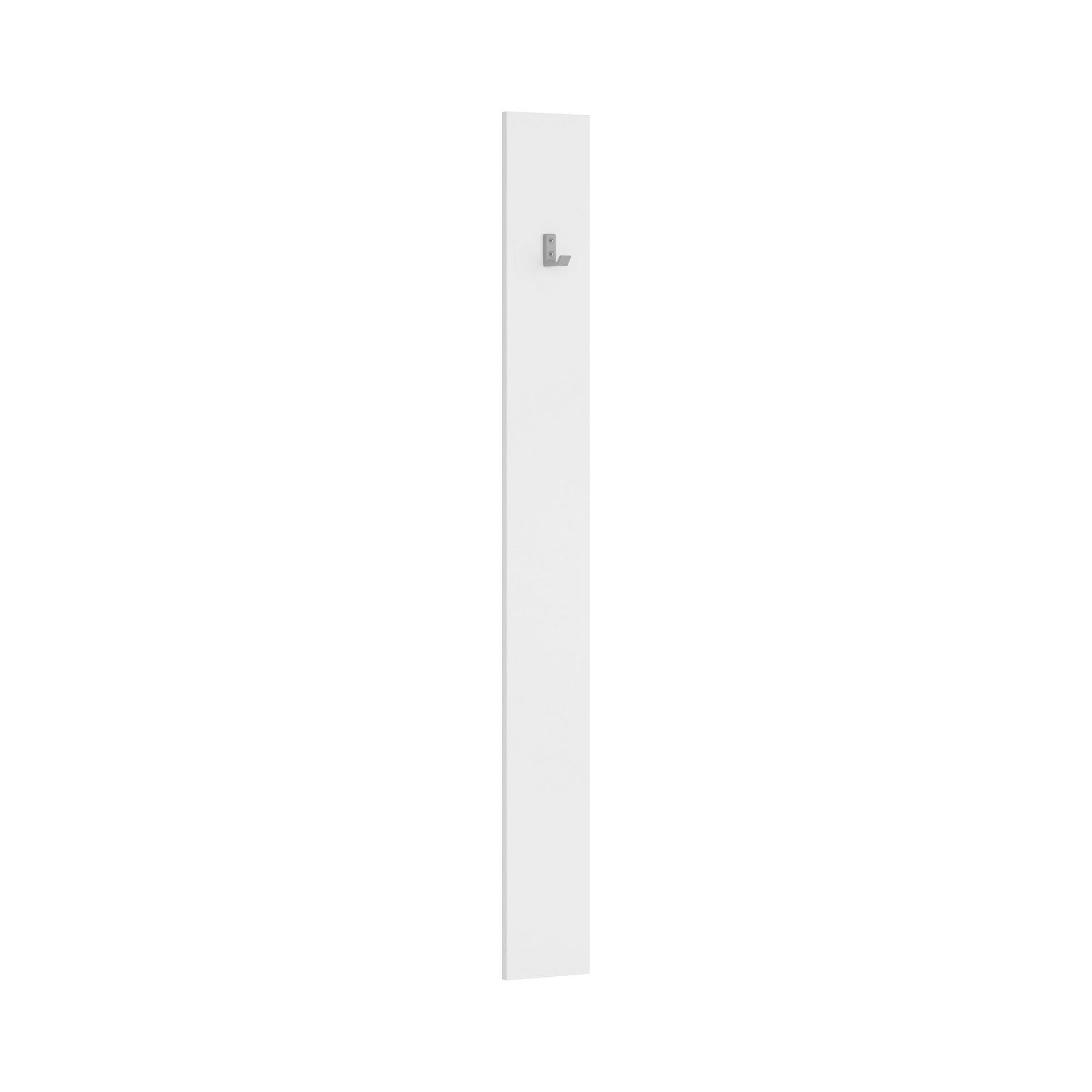Cuier pentru hol NEPO PLUS, alb, PAL laminat, 15x2x135 cm