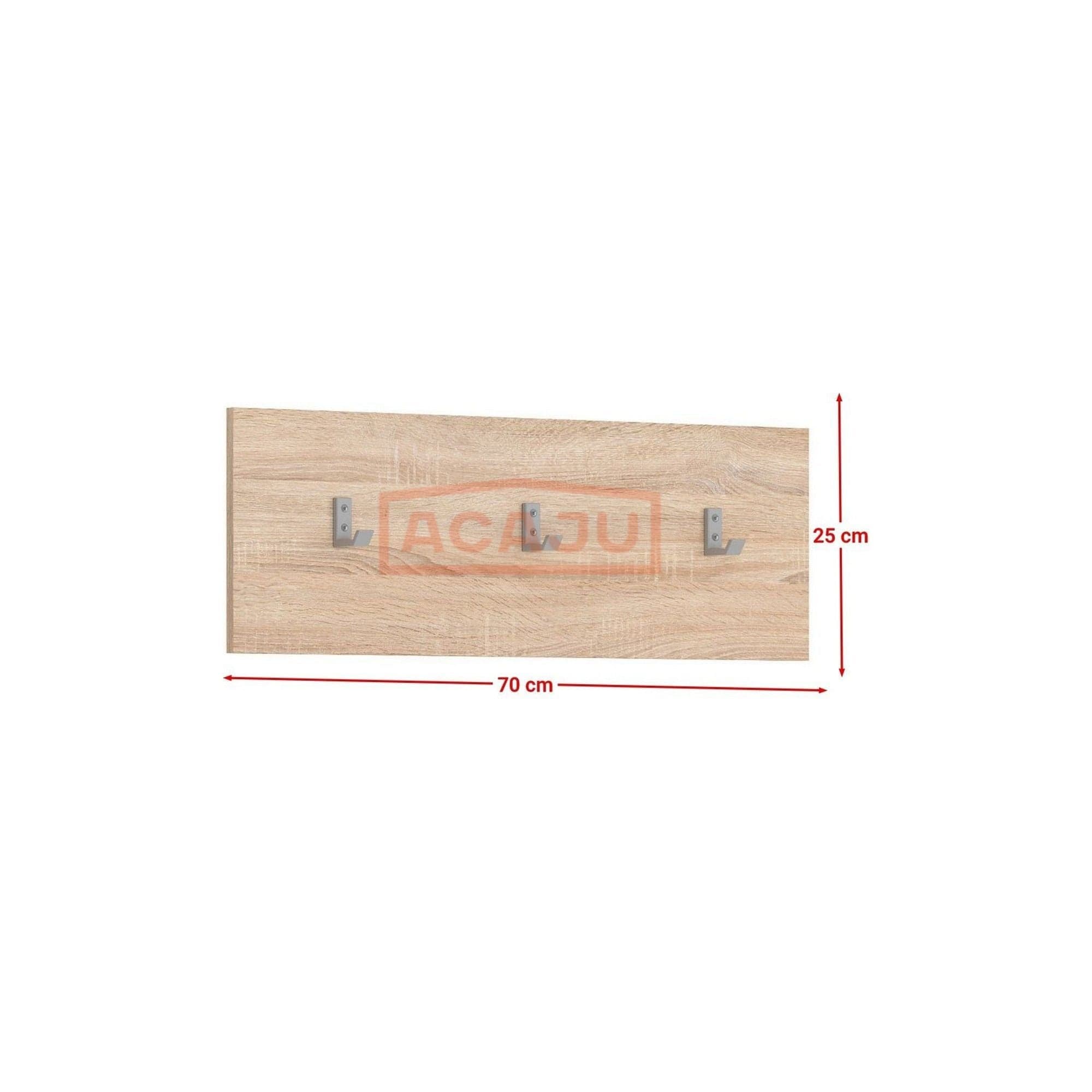 Cuier pentur hol NEPO PLUS, stejar sonoma, PAL laminat, 70x2x25 cm