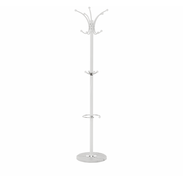Cuier pom ALAN NEW, alb, metal/marmura, 37x175 cm