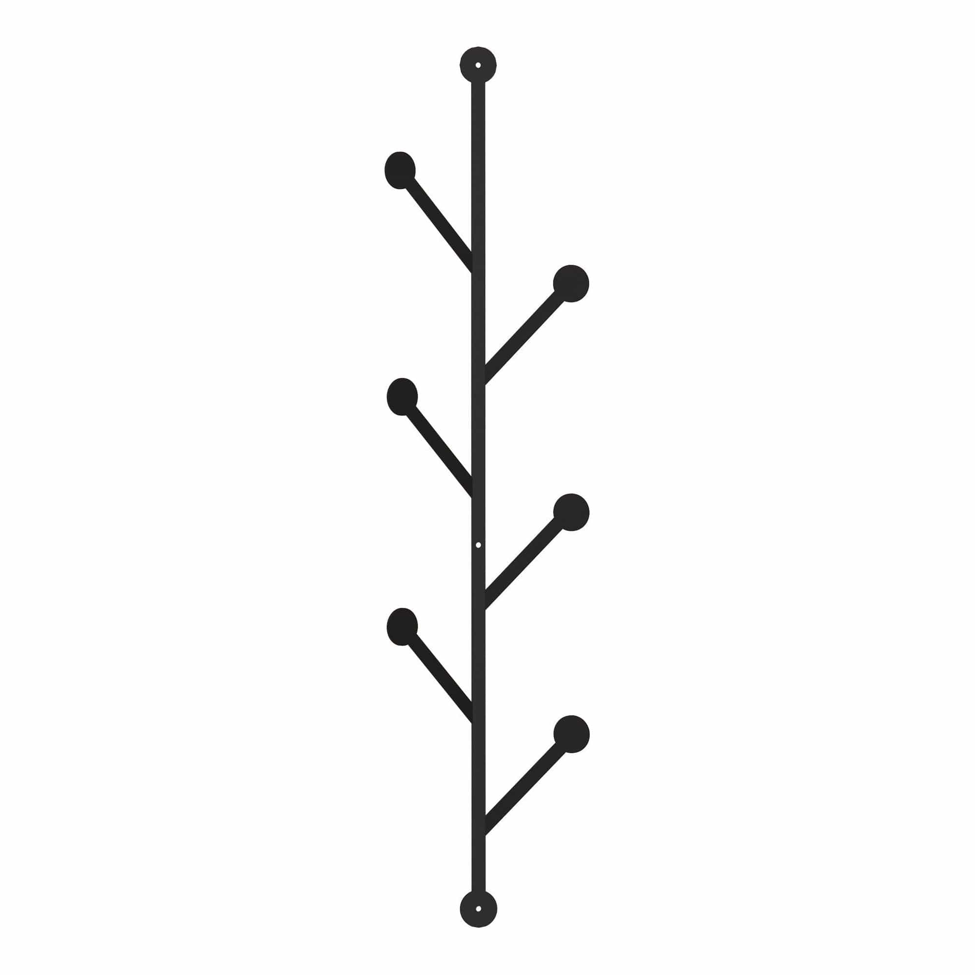 Cuier PONPON, negru, metal, 22x5x94 cm