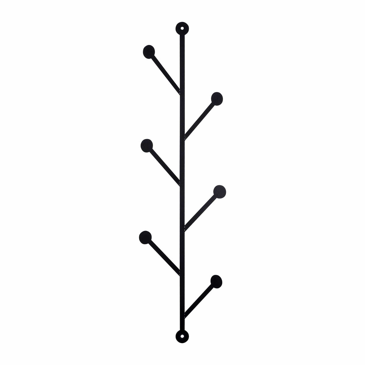 Cuier ROD 2, negru, metal, 25x94 cm