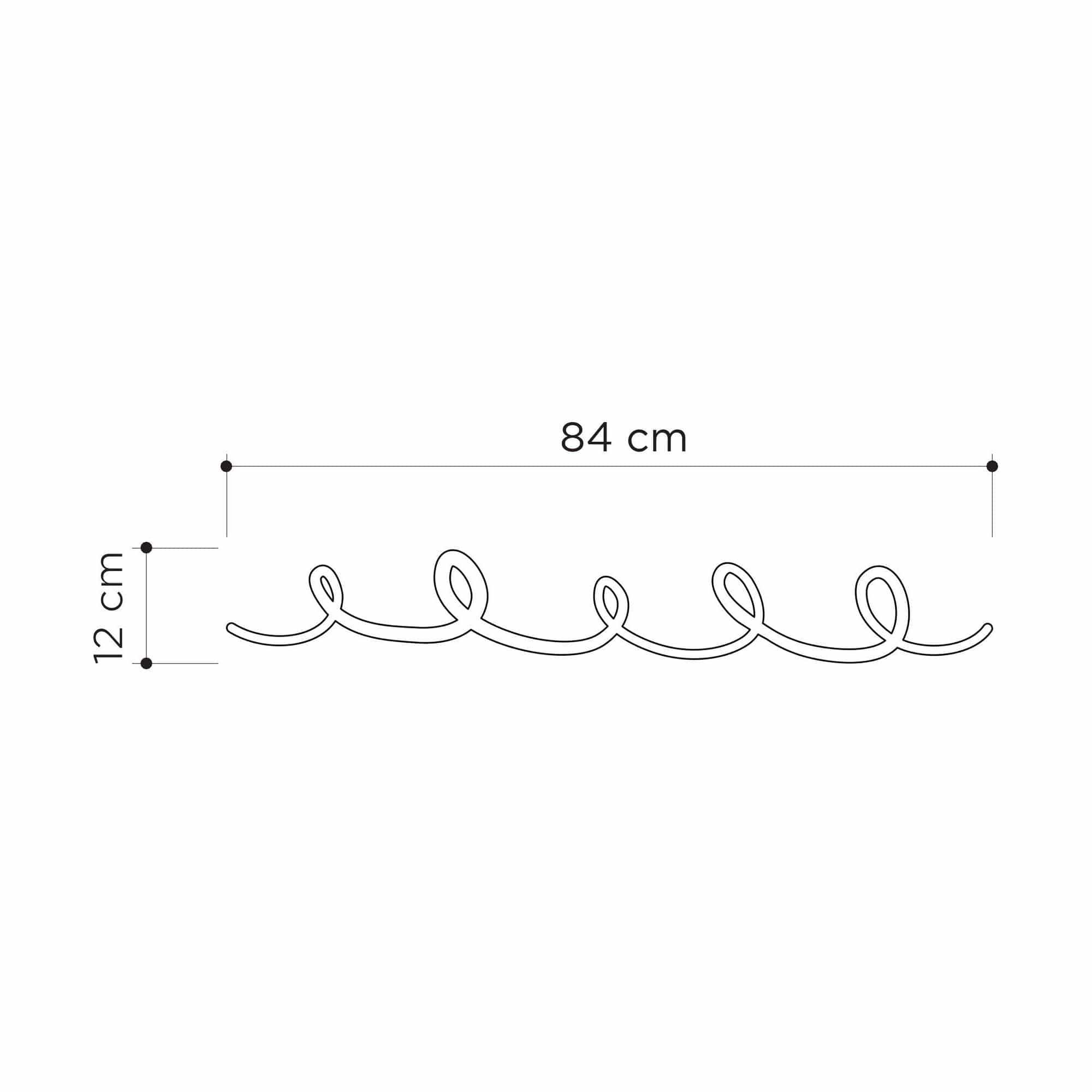 Cuier SING, negru, metal, 22x5x94 cm