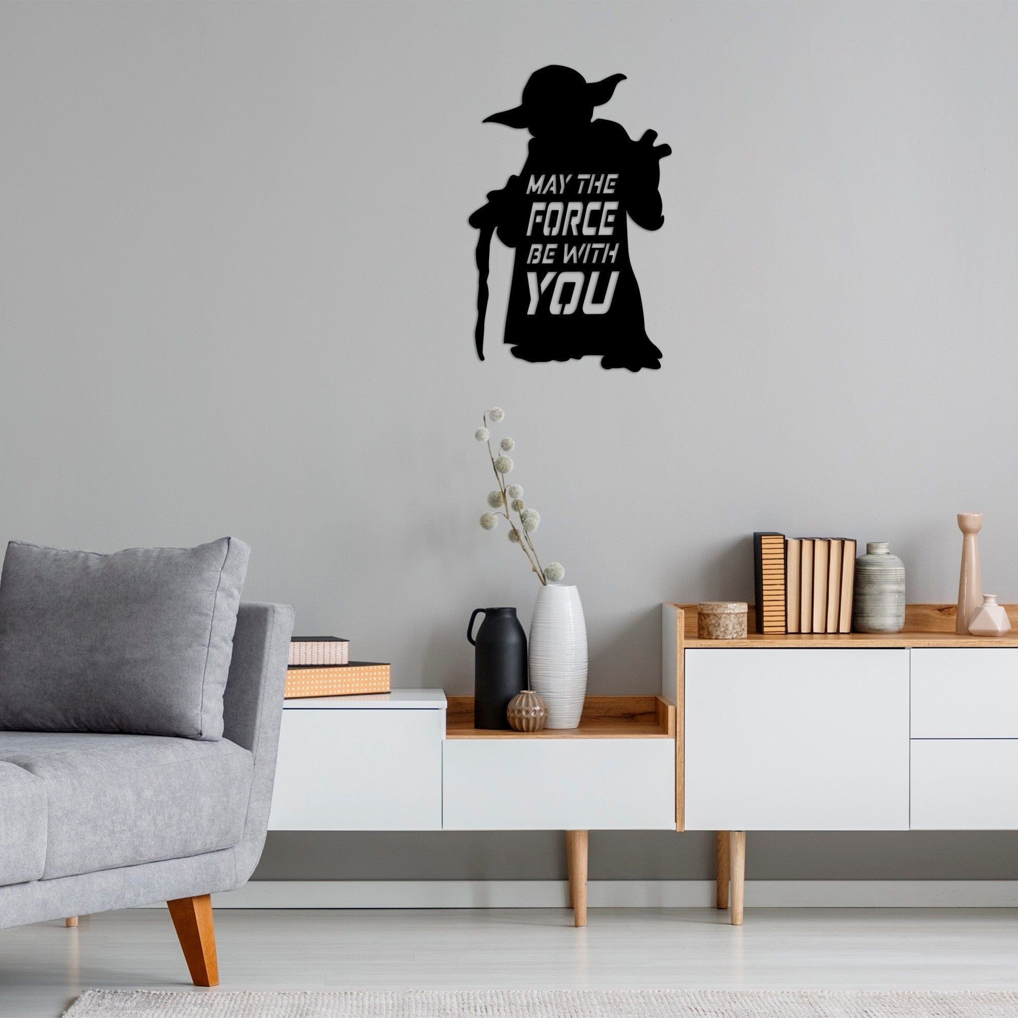 Decoratiune perete 538TNL1113, negru, metal, 33x50 cm