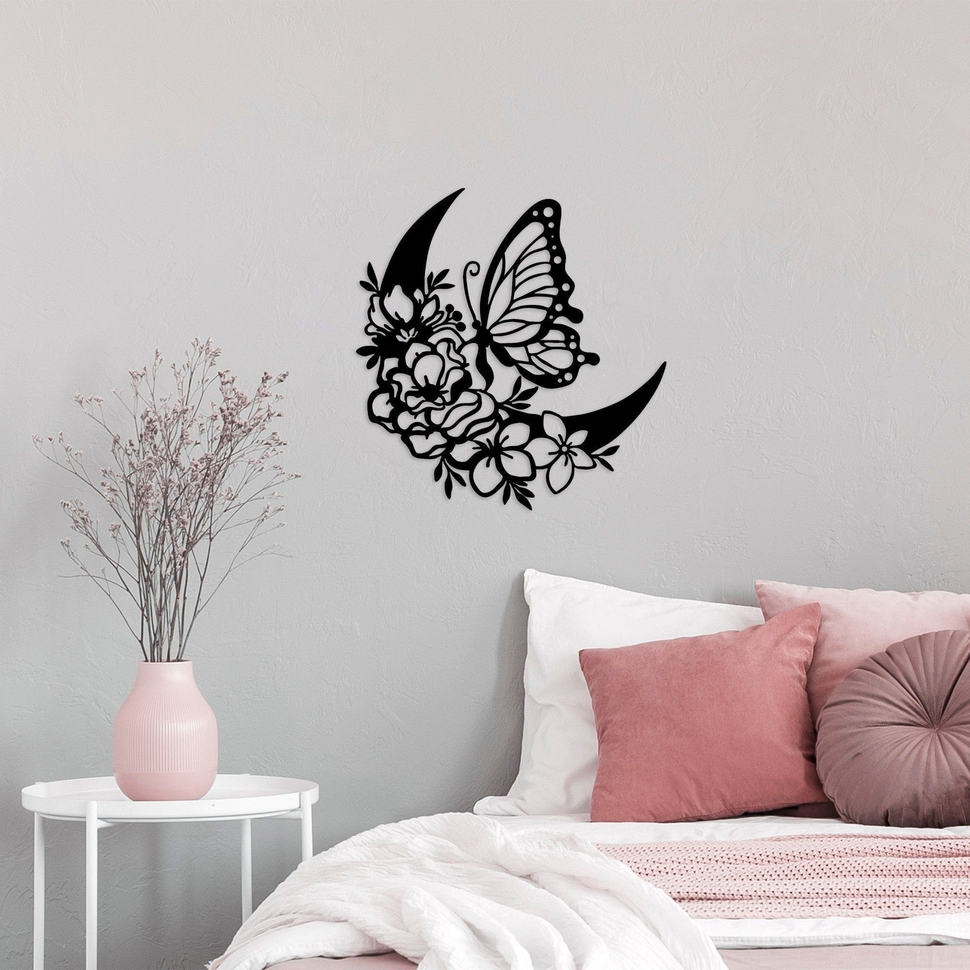Decoratiune perete 891TNL2020, negru, metal, 47x2x49 cm