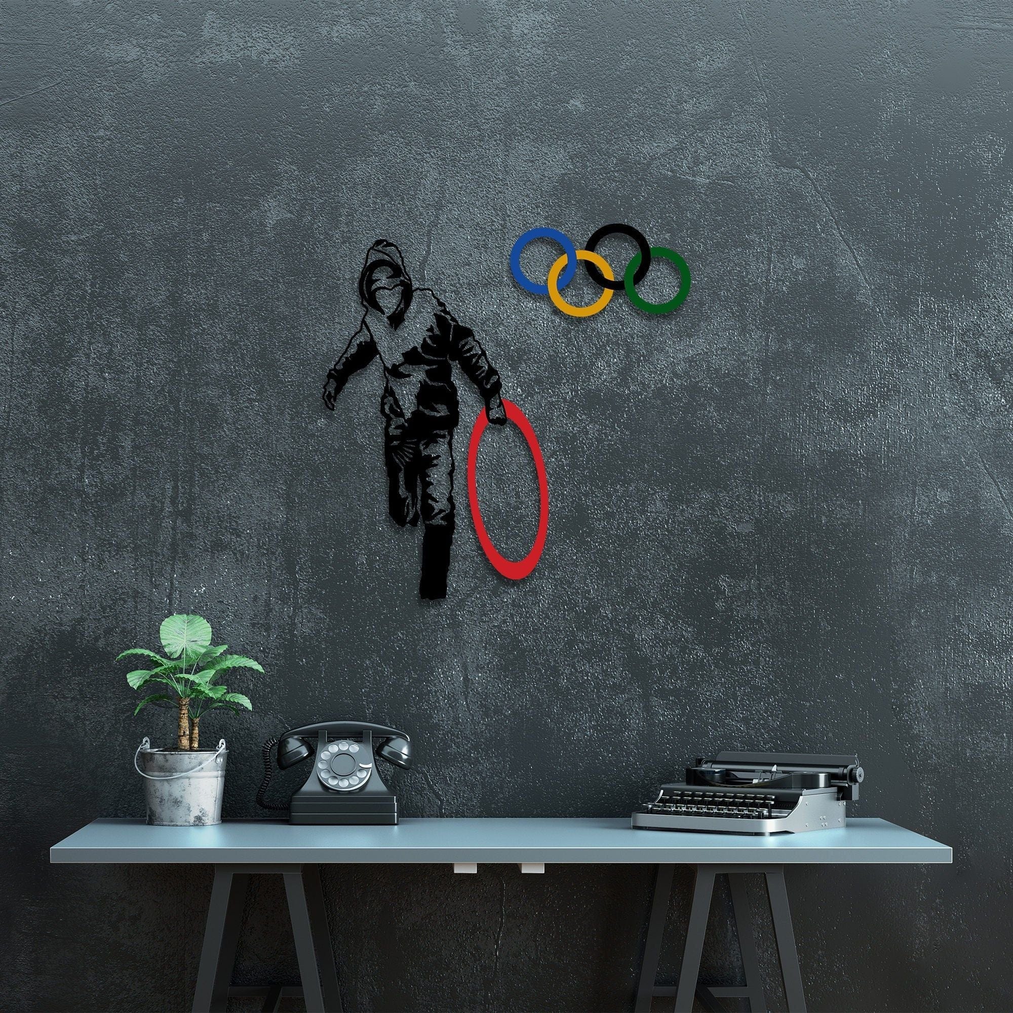 Decoratiune perete 891TNL2296, multicolor, metal, 62x61 cm