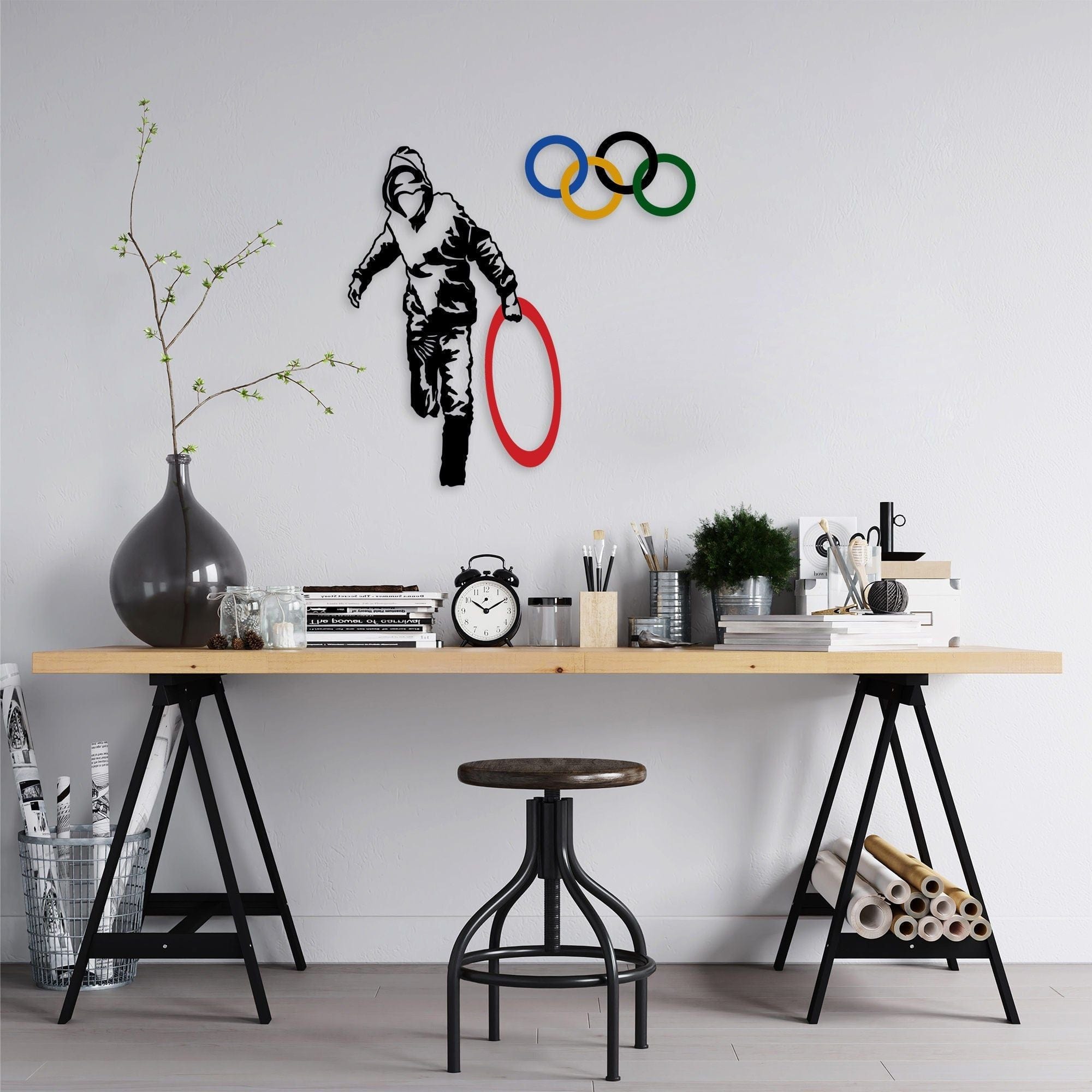 Decoratiune perete 891TNL2296, multicolor, metal, 62x61 cm