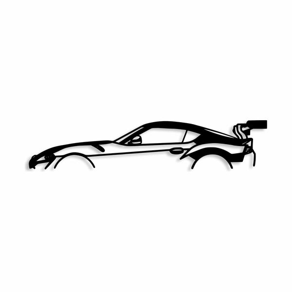 Decoratiune perete 891TNL2359, negru, metal, 70x14 cm