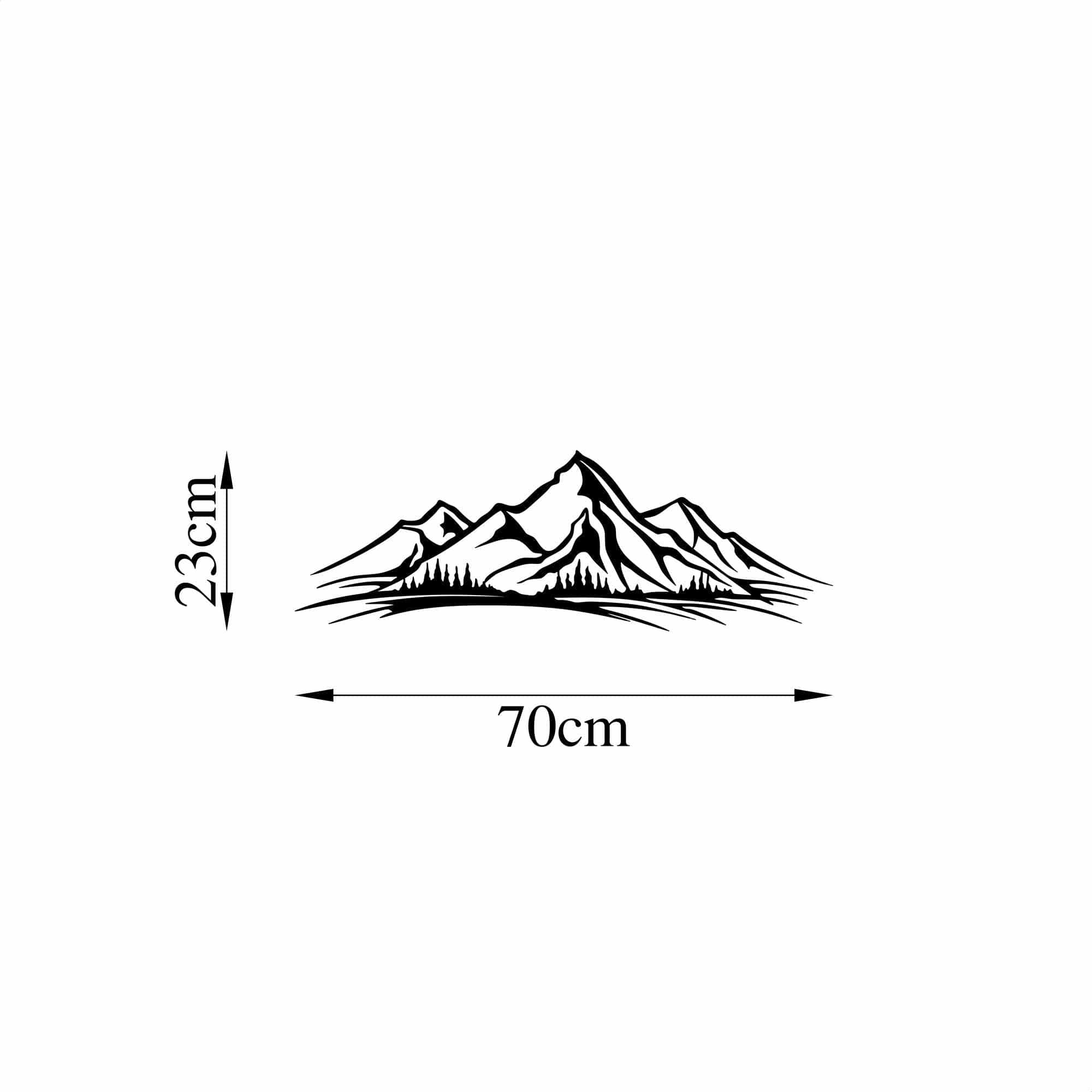 Decoratiune perete 891TNL3141, negru, metal, 70x23 cm