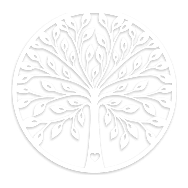 Decoratiune perete 899SKL1395, alb, lemn, 59x59 cm