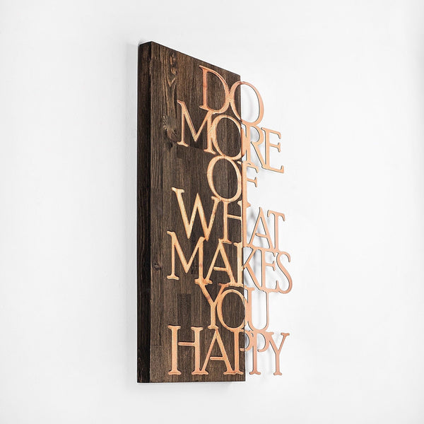 Decoratiune perete 899SKL2237, nuc/auriu, lemn/metal, 42x58 cm