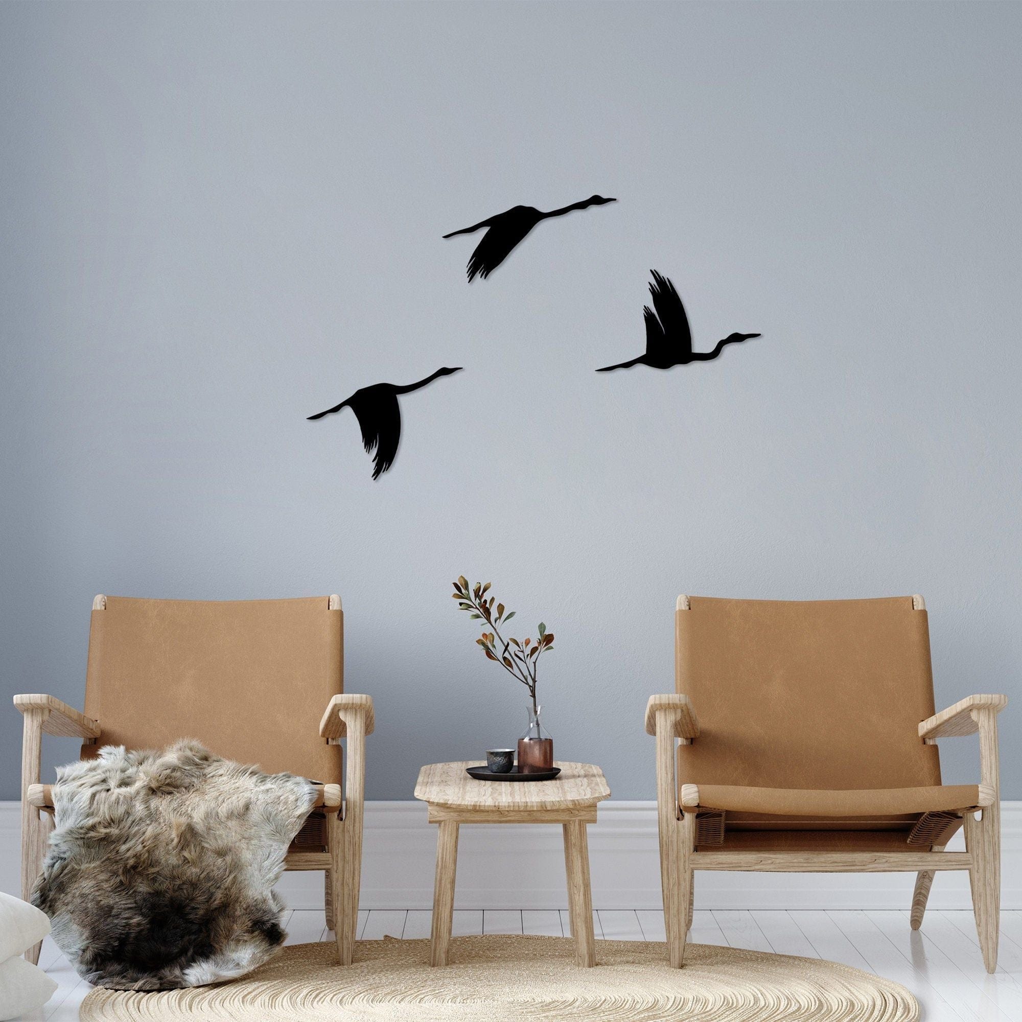 Decoratiune perete 899SKL2357, negru, metal