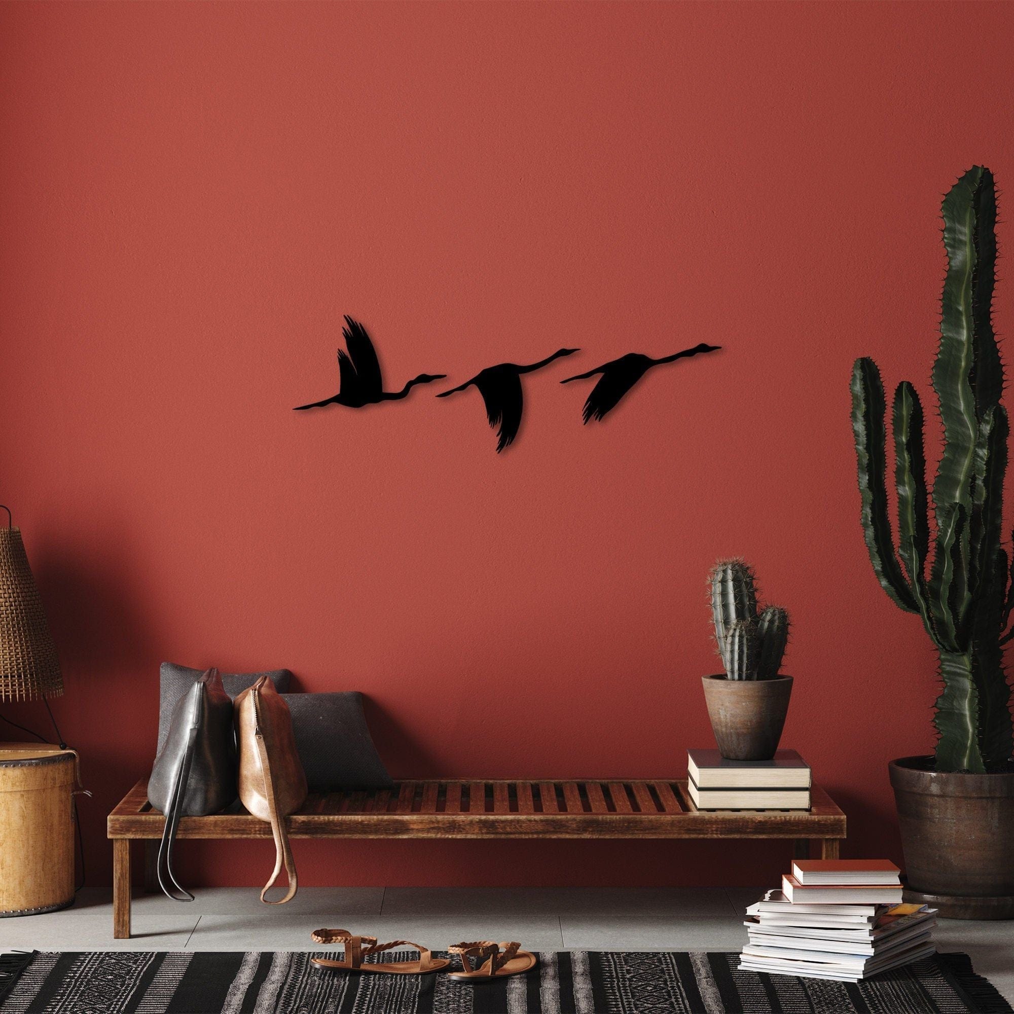 Decoratiune perete 899SKL2357, negru, metal