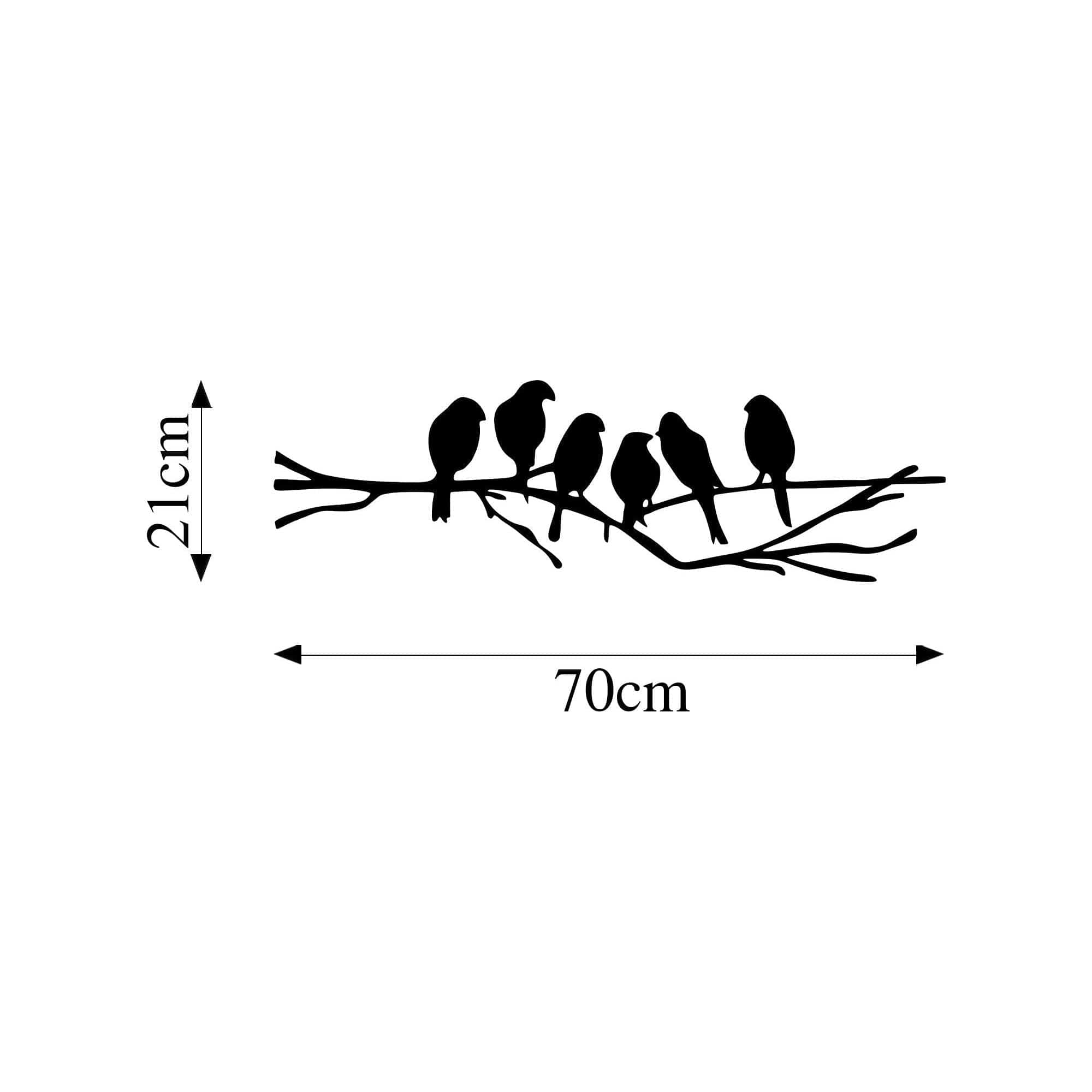 Decoratiune perete 899SKL2427, negru, metal, 70x21 cm