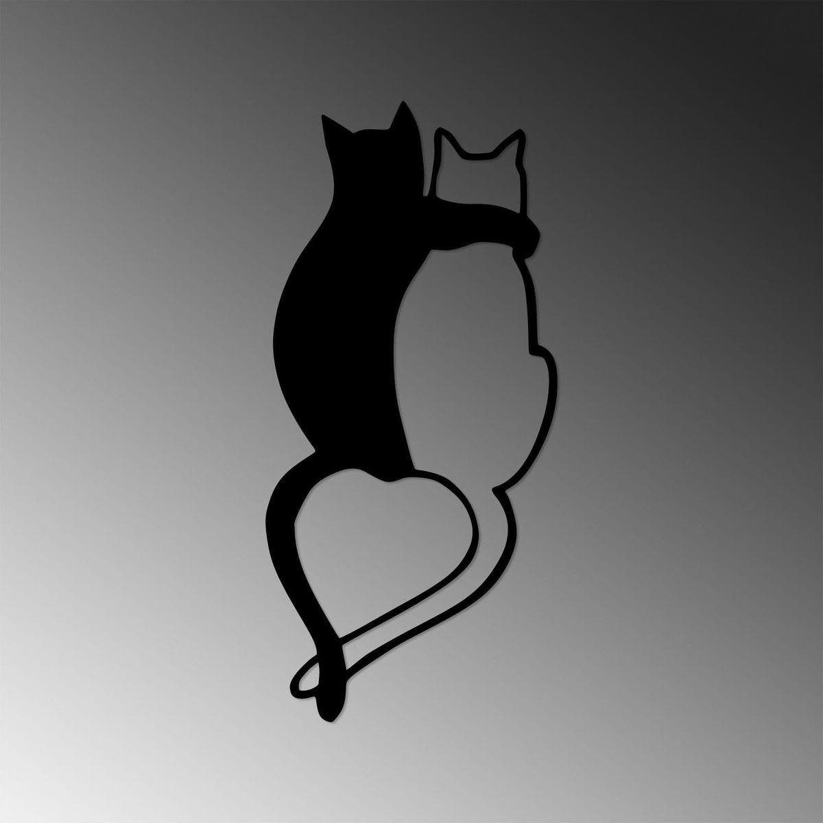 Decoratiune perete 899SKL2513, negru, metal, 33x70 cm
