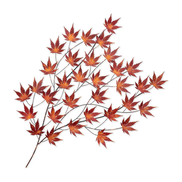 Decoratiune perete ACER PALMATUM, caramiziu, metal, 85x4x115 cm