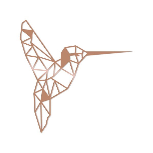 Decoratiune perete BIRD, cupru, metal, 44x44 cm
