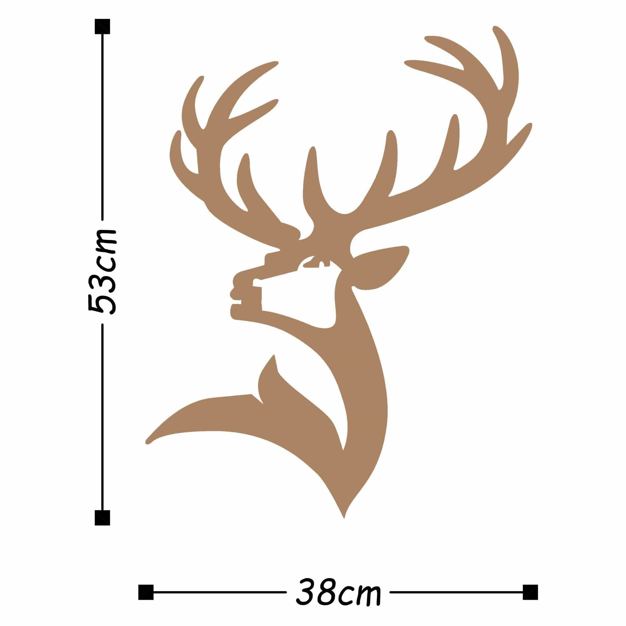 Decoratiune perete DEAR2, bej, metal, 38x53 cm