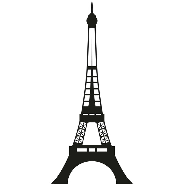 Decoratiune perete EIFFEL TOWER, negru, metal, 22x48 cm