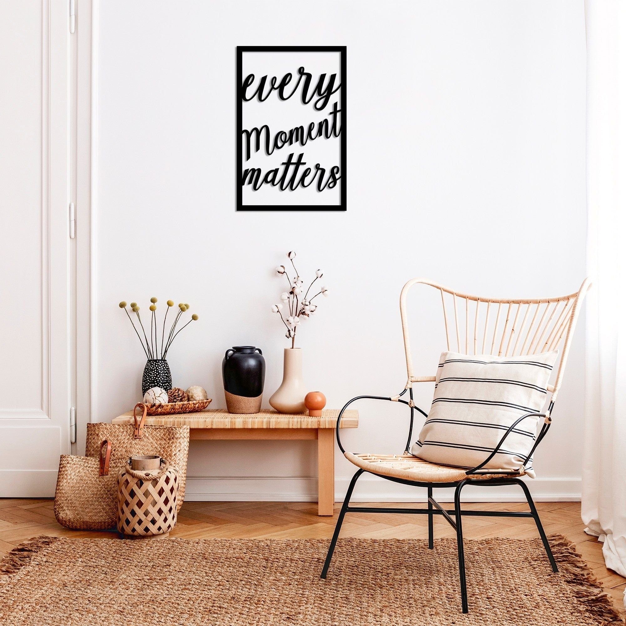 Decoratiune perete EVERY, negru, metal, 40x60 cm