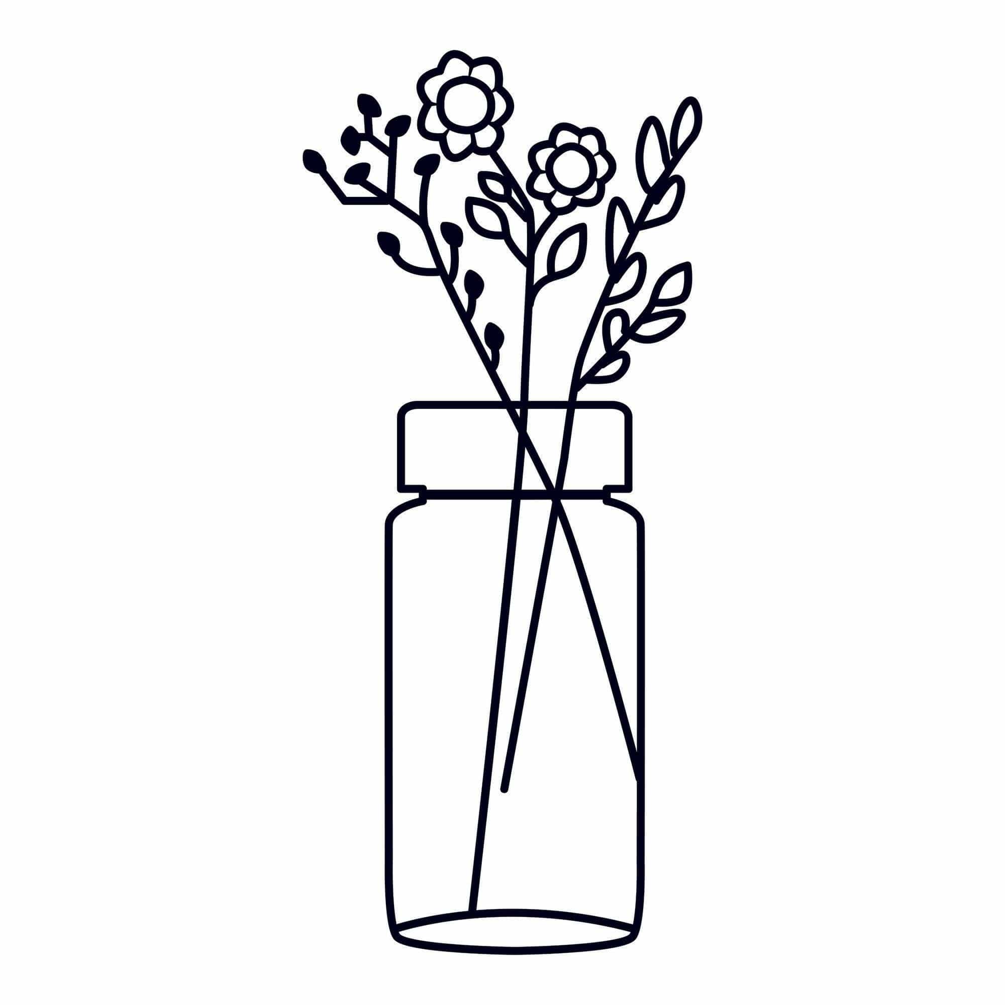 Decoratiune perete FLOWER 5, negru, metal, 58x61 cm