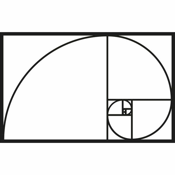 Decoratiune perete GOLDEN RATIO, negru, metal, 53x35 cm