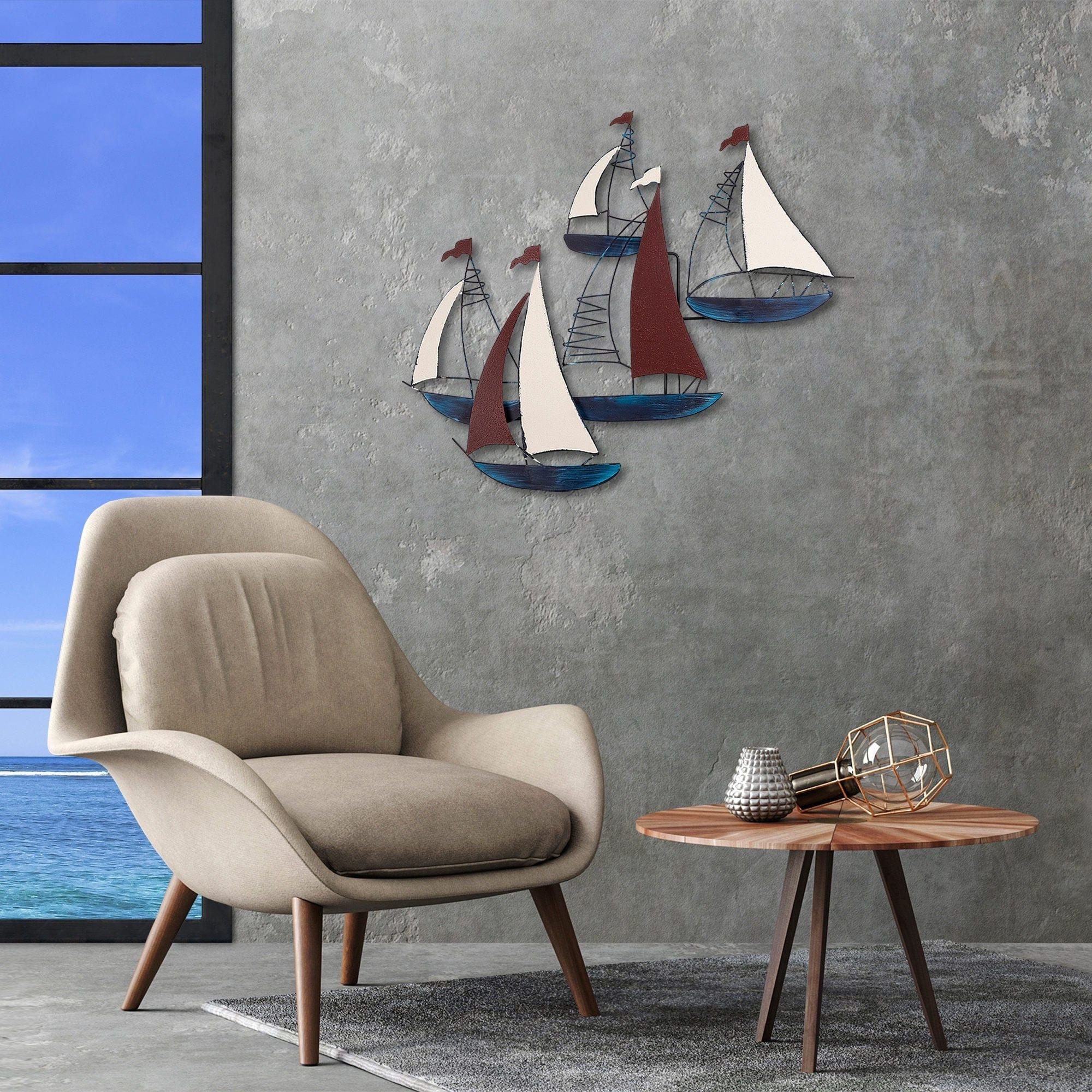 Decoratiune perete KADIRGA, multicolor, metal, 88x73 cm