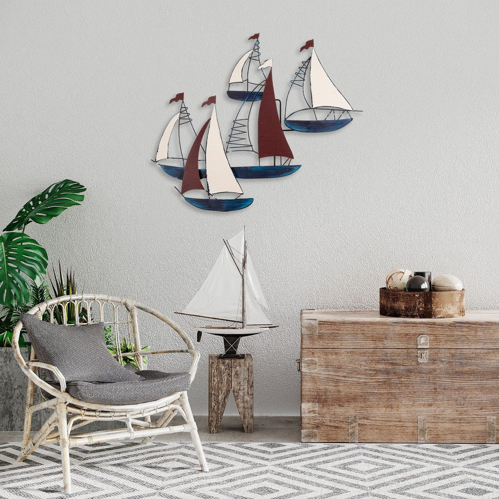 Decoratiune perete KADIRGA, multicolor, metal, 88x73 cm