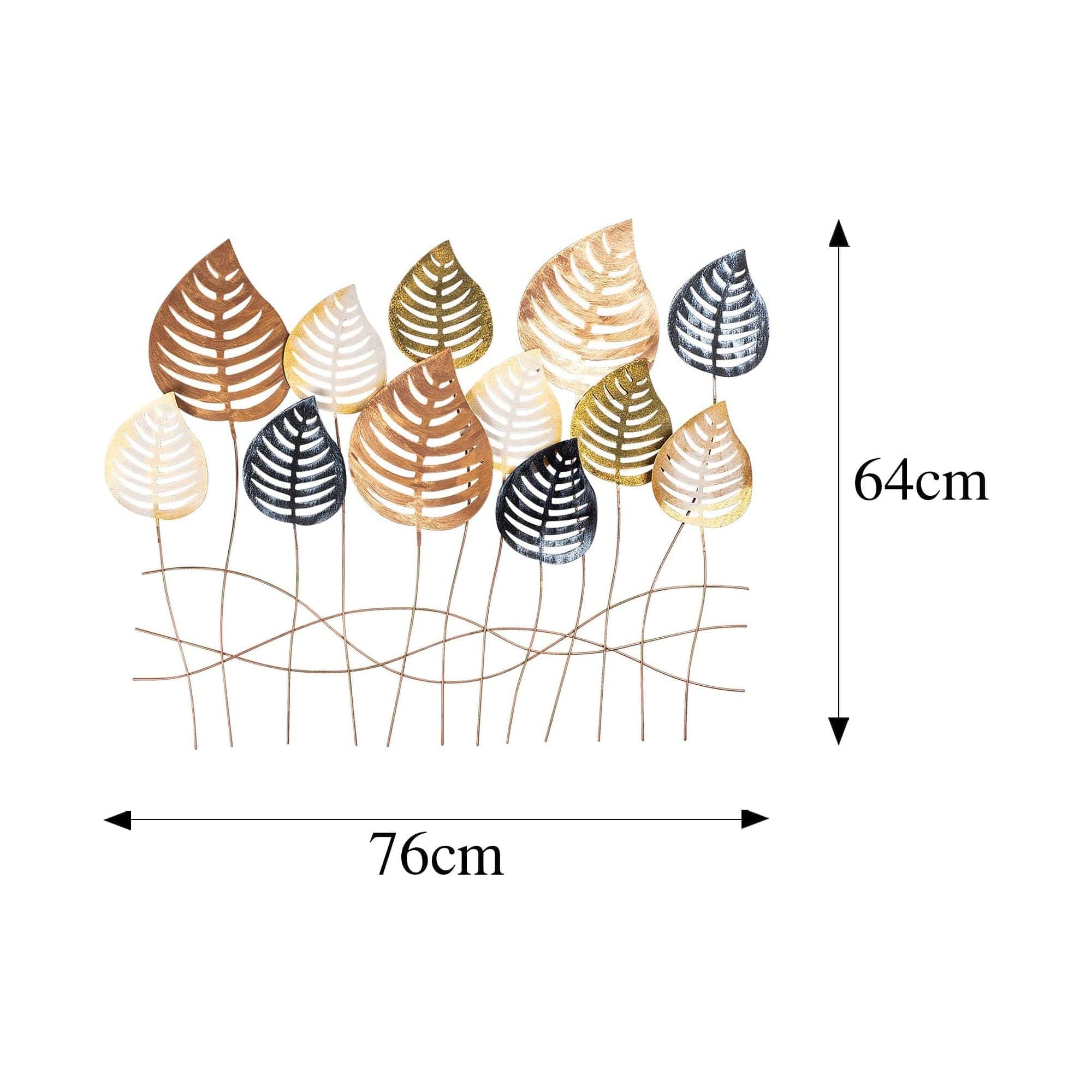 Decoratiune perete LILAC, multicolor, metal, 76x64 cm