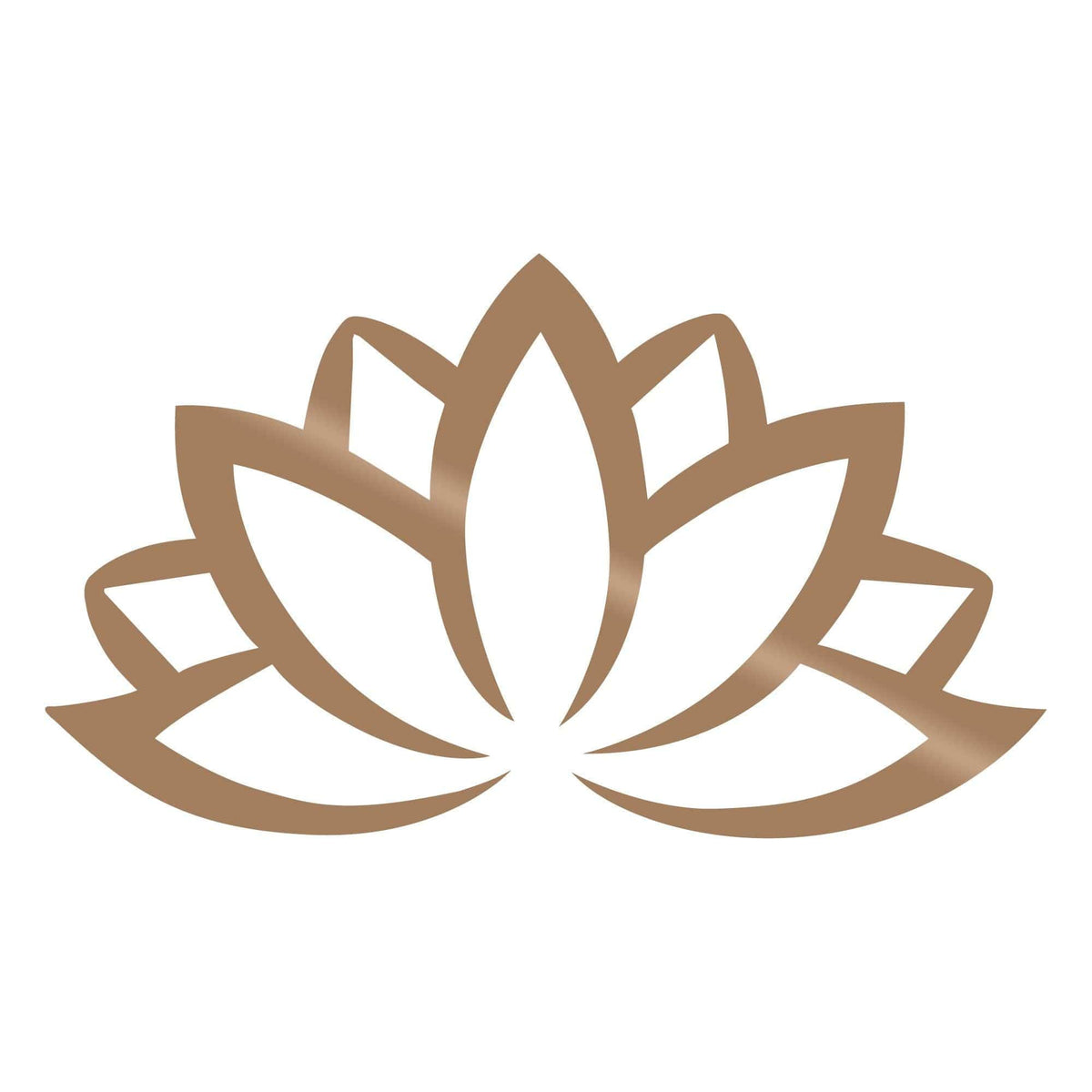 Decoratiune perete LOTUS FLOWER 2, bej, metal, 60x35 cm