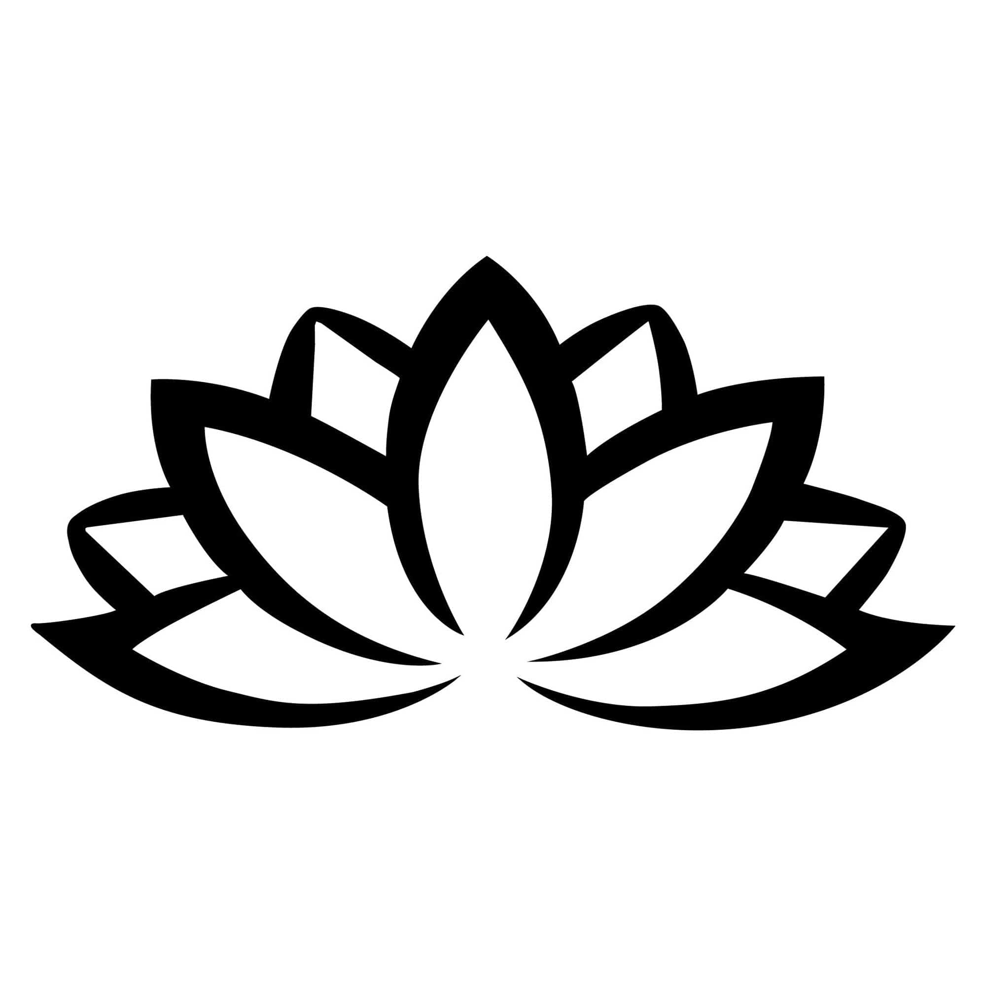 Decoratiune perete LOTUS FLOWER 2, negru, metal, 60x35 cm