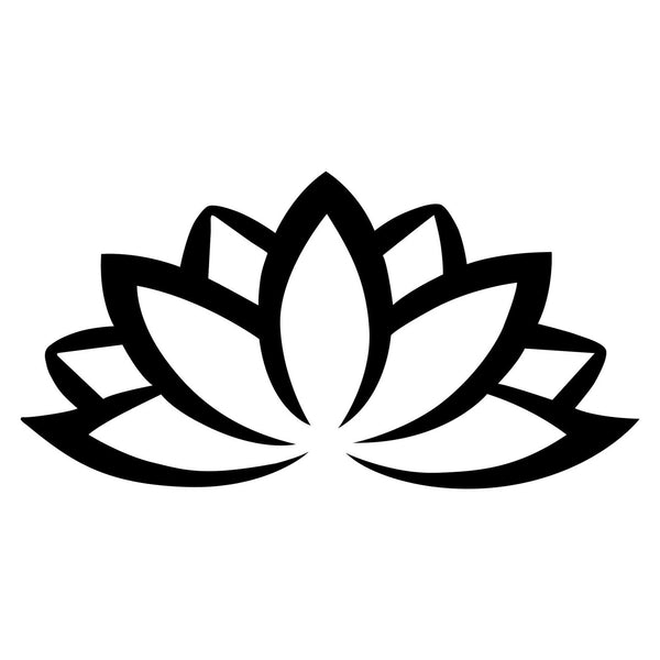 Decoratiune perete LOTUS FLOWER 2, negru, metal, 60x35 cm