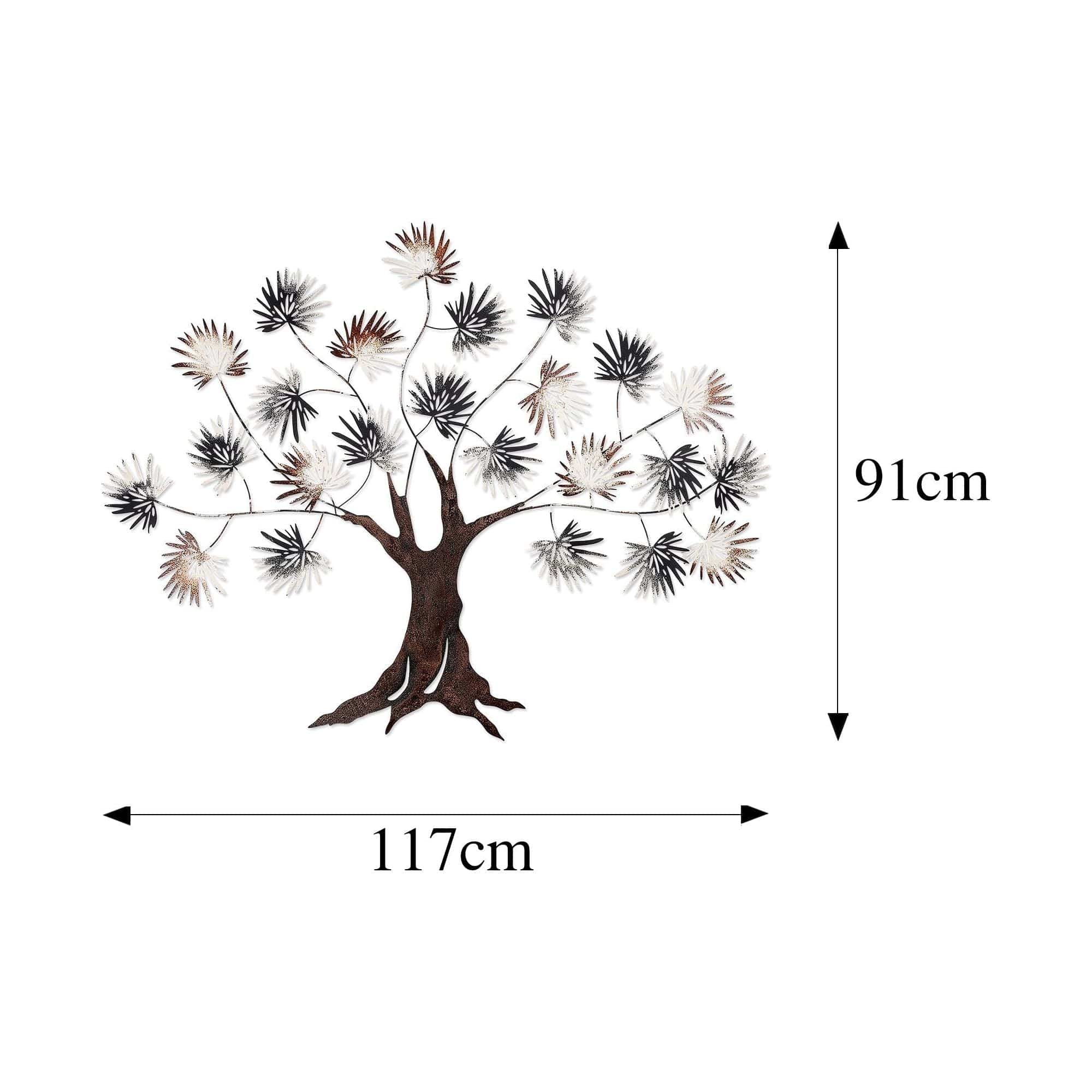 Decoratiune perete MAPLE, multicolor, metal, 117x91 cm