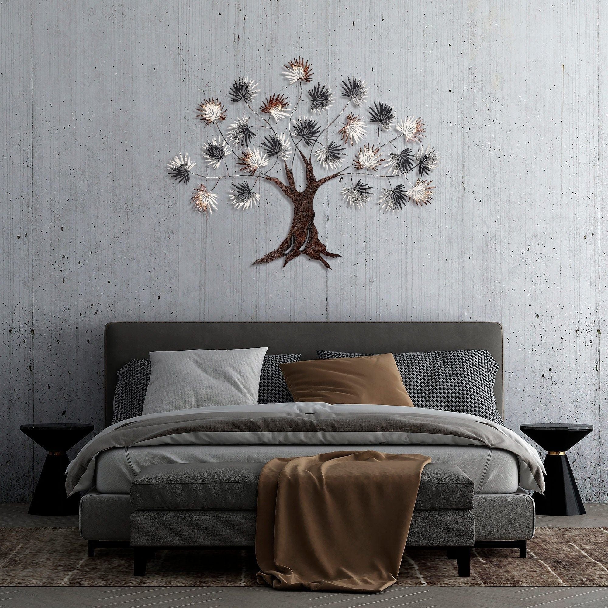 Decoratiune perete MAPLE, multicolor, metal, 117x91 cm