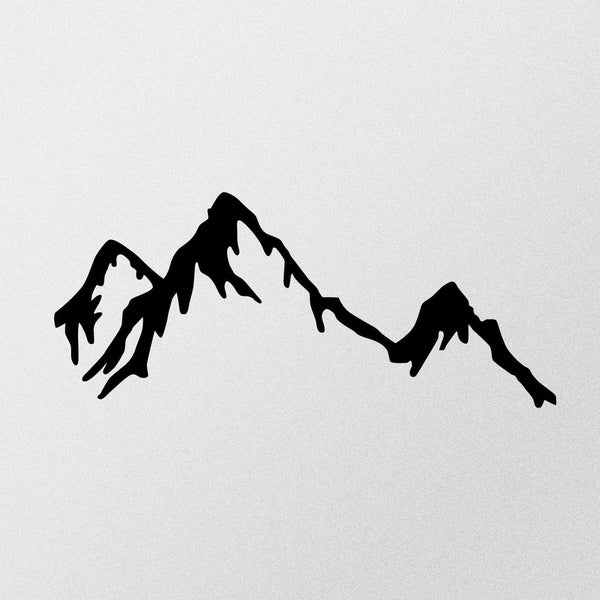 Decoratiune perete MOUNTAIN, negru, metal, 70x30 cm