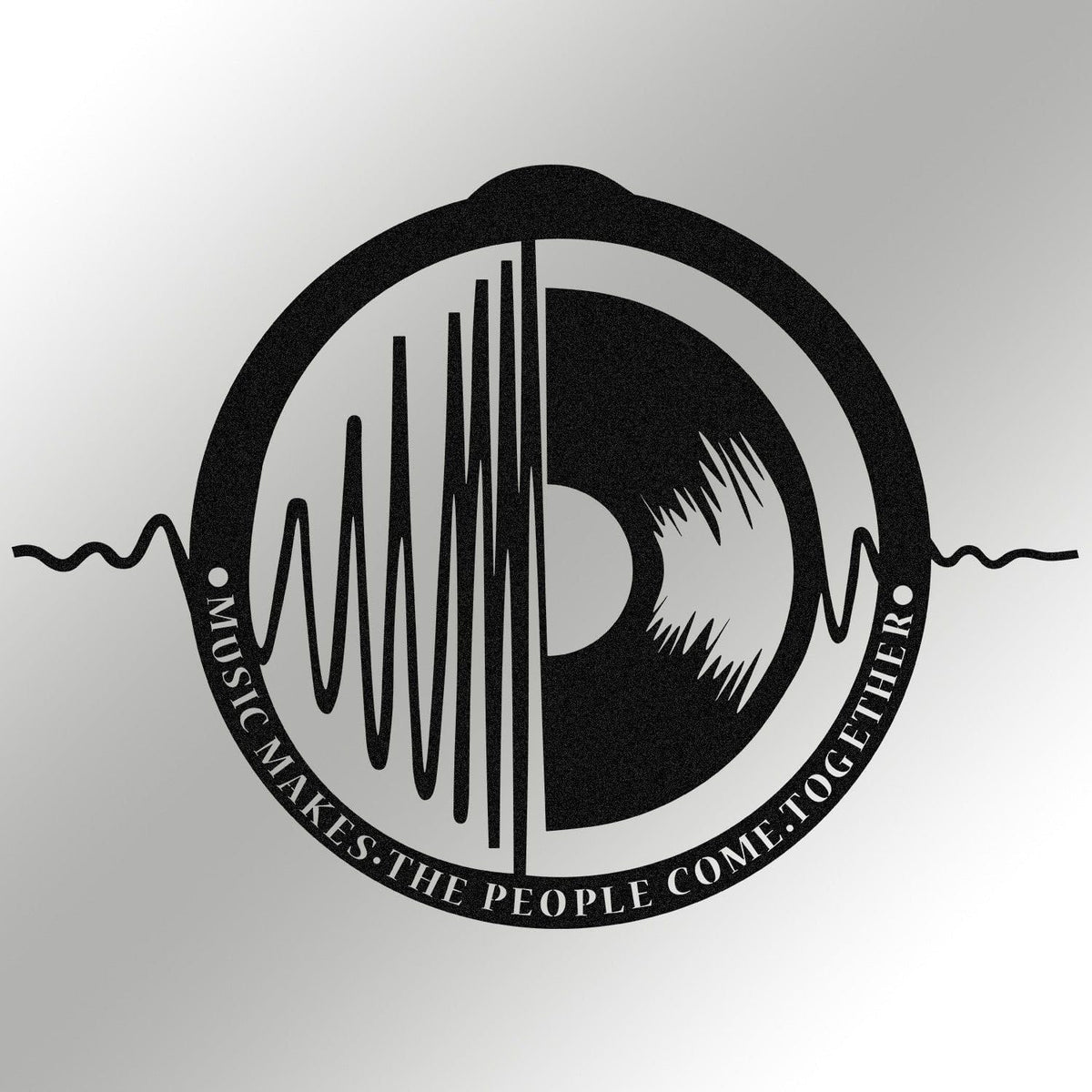 Decoratiune perete MY MUSIC V3, negru, metal, 60x43 cm