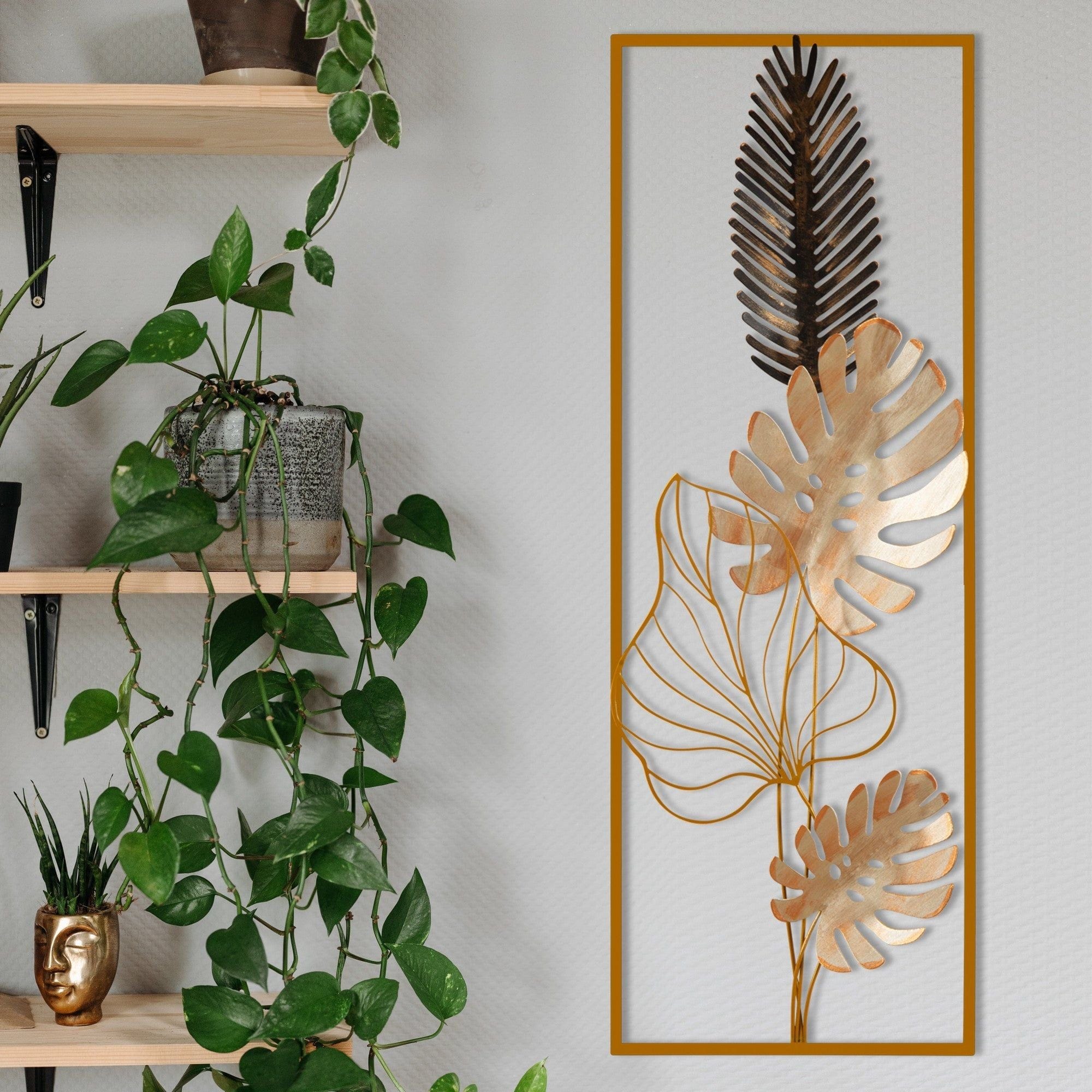 Decoratiune perete NAZO-CH126-2, auriu, metal, 32x5x90 cm