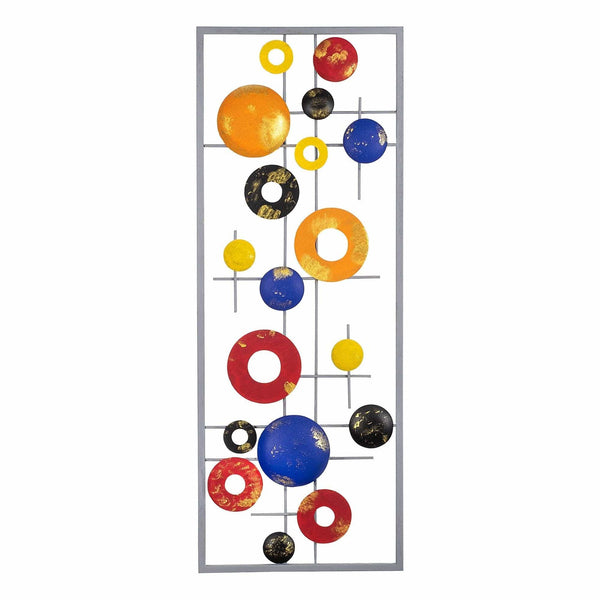 Decoratiune perete PINGEN, multicolor, metal, 28x78 cm