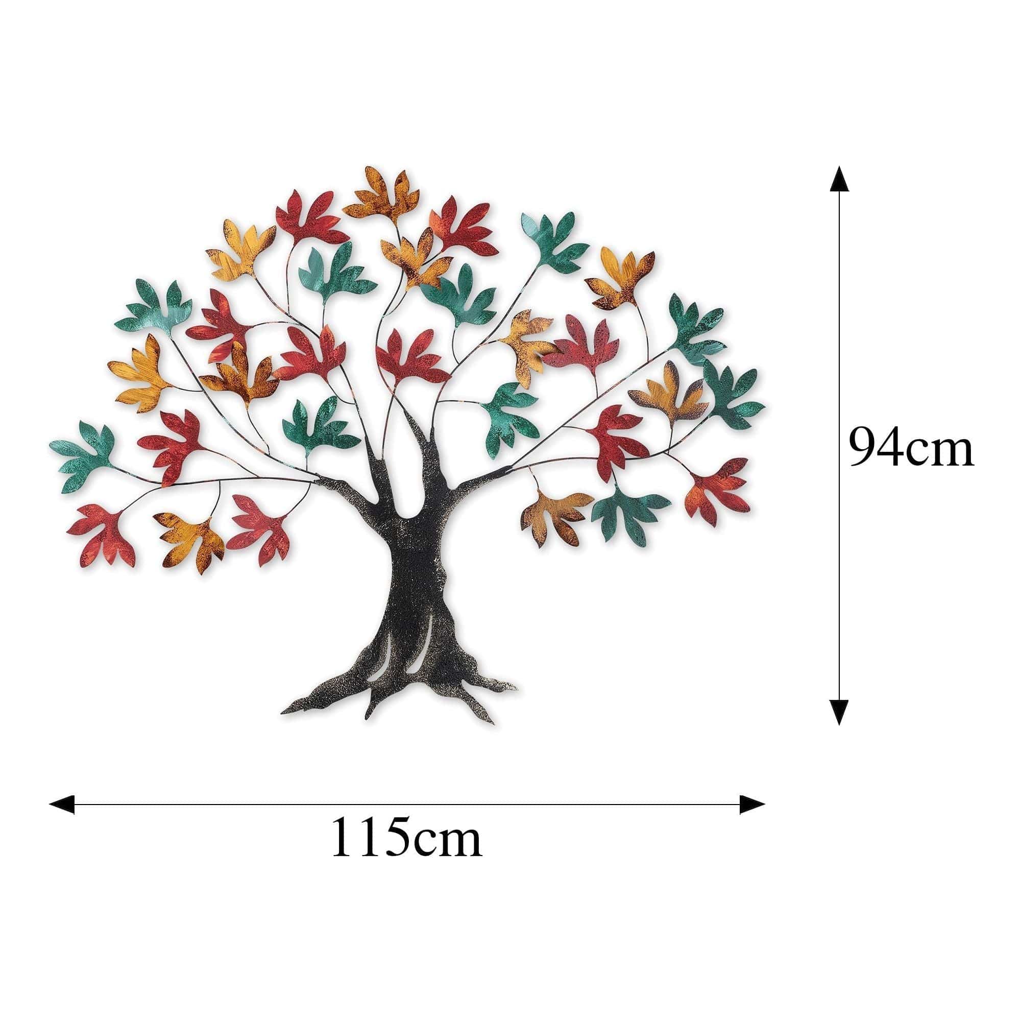 Decoratiune perete YGGDRASIL, multicolor, metal, 115x4x94 cm