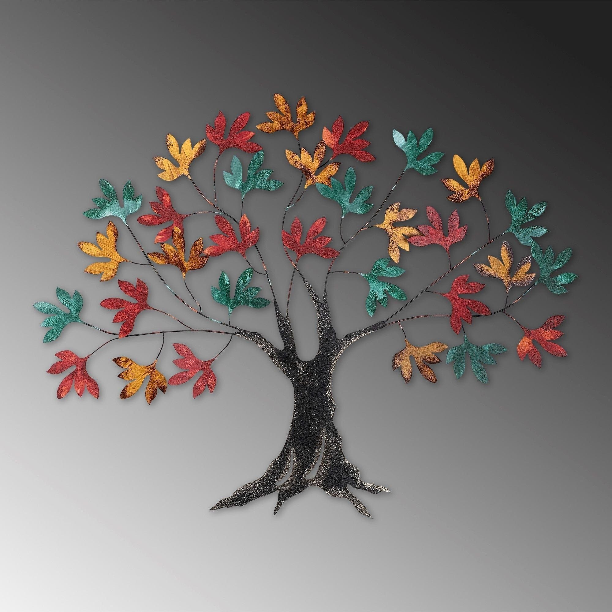 Decoratiune perete YGGDRASIL, multicolor, metal, 115x4x94 cm