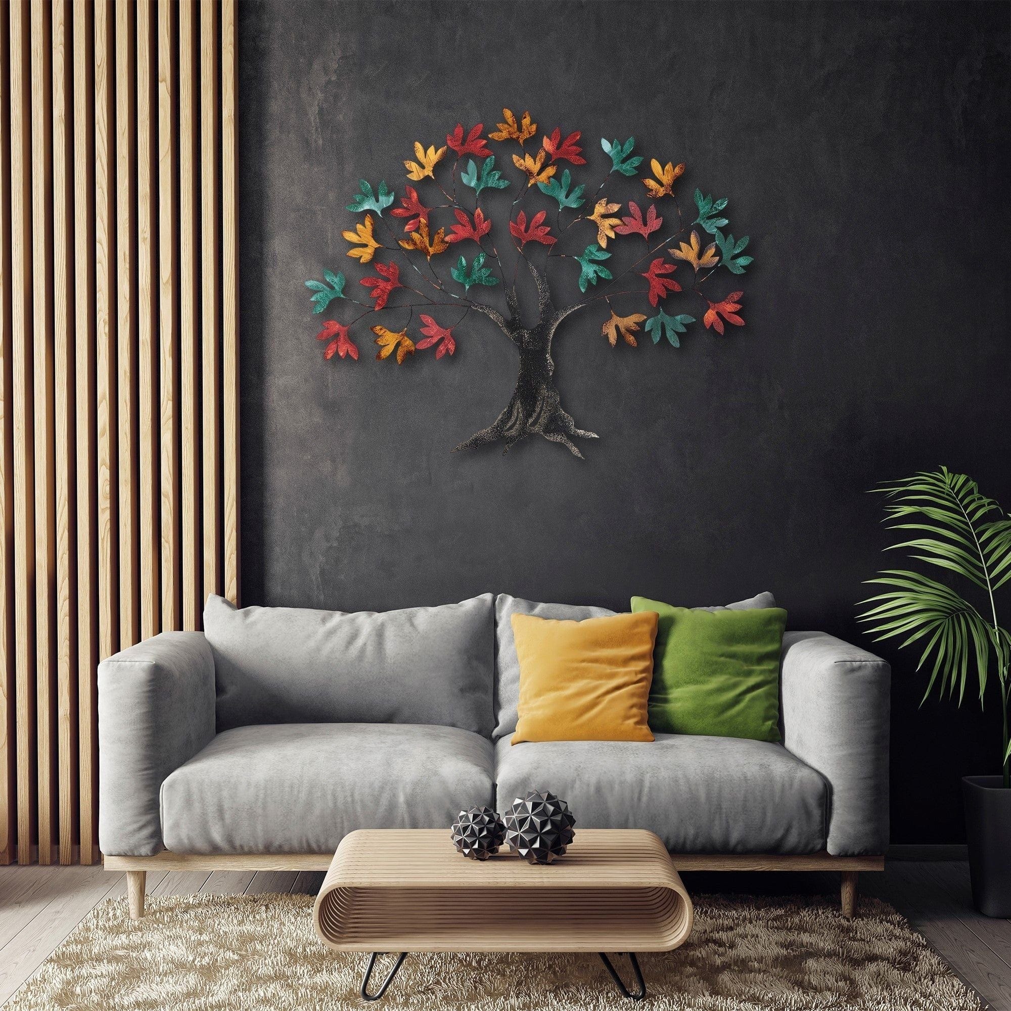 Decoratiune perete YGGDRASIL, multicolor, metal, 115x4x94 cm