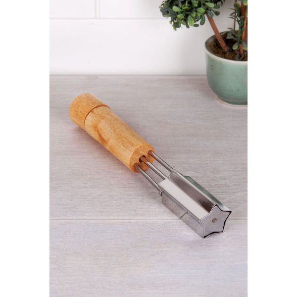 Decupator patiserie BST-10421, stejar/crom, lemn/otel, 18 cm