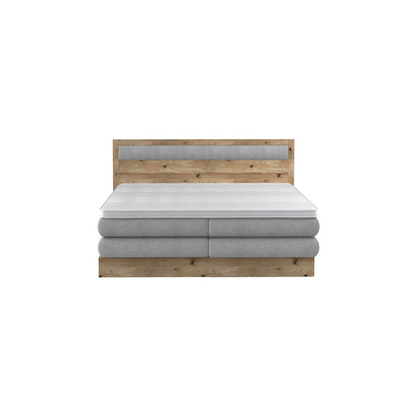 Pat boxspring DIORI 160x200, personalizabil materiale gama Oferta Avantaj, cu saltea, topper si lada pentru depozitare