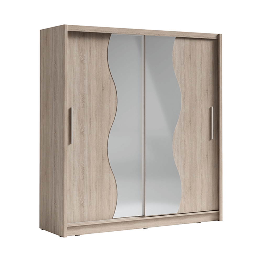Dressing BIRGAMO TYP 1, stejar sonoma, DTD laminat, cu 2 usi, 205x63x215 cm