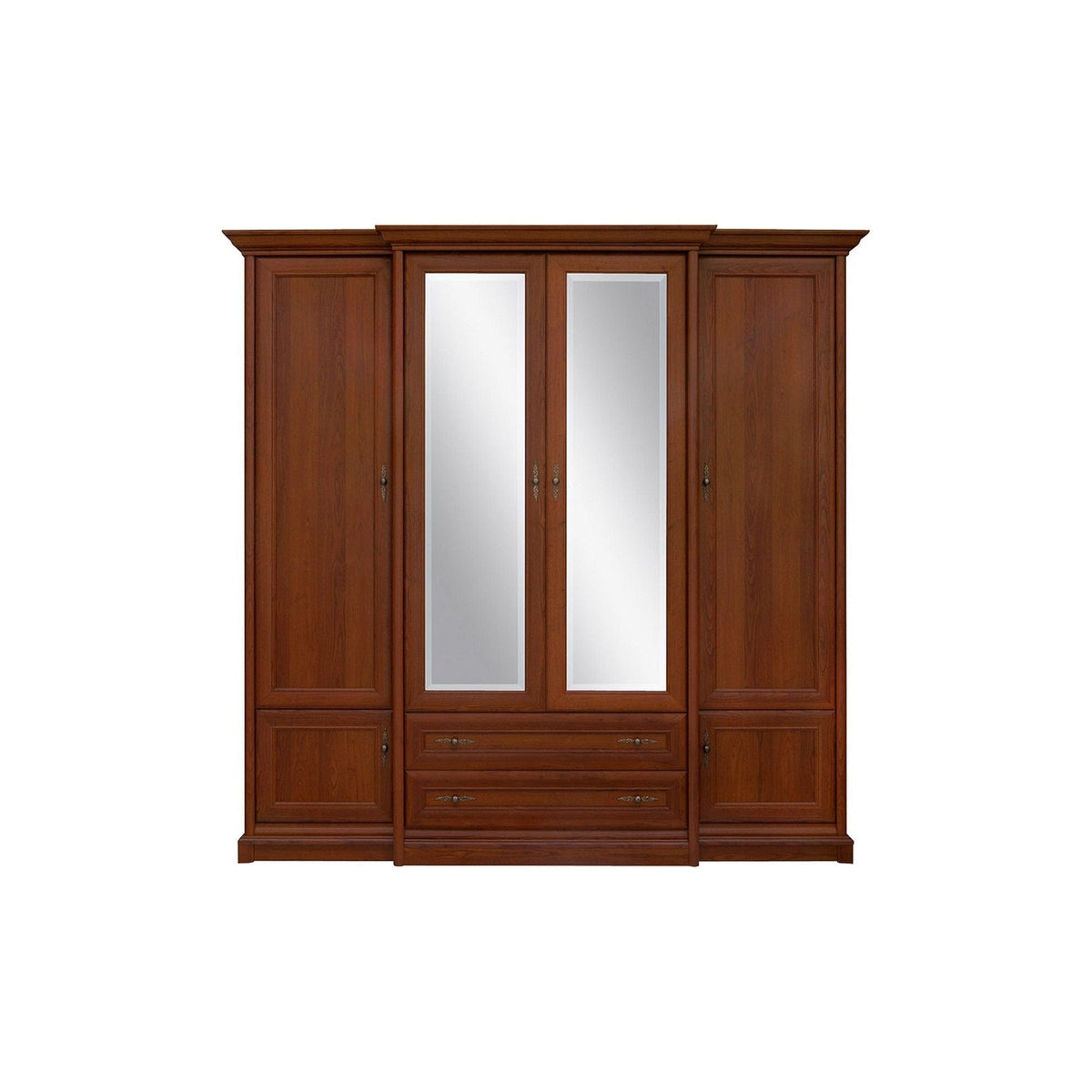 Dressing KENT, nuc, PAL, cu 6 usi si 2 sertare, 227x53x225 cm