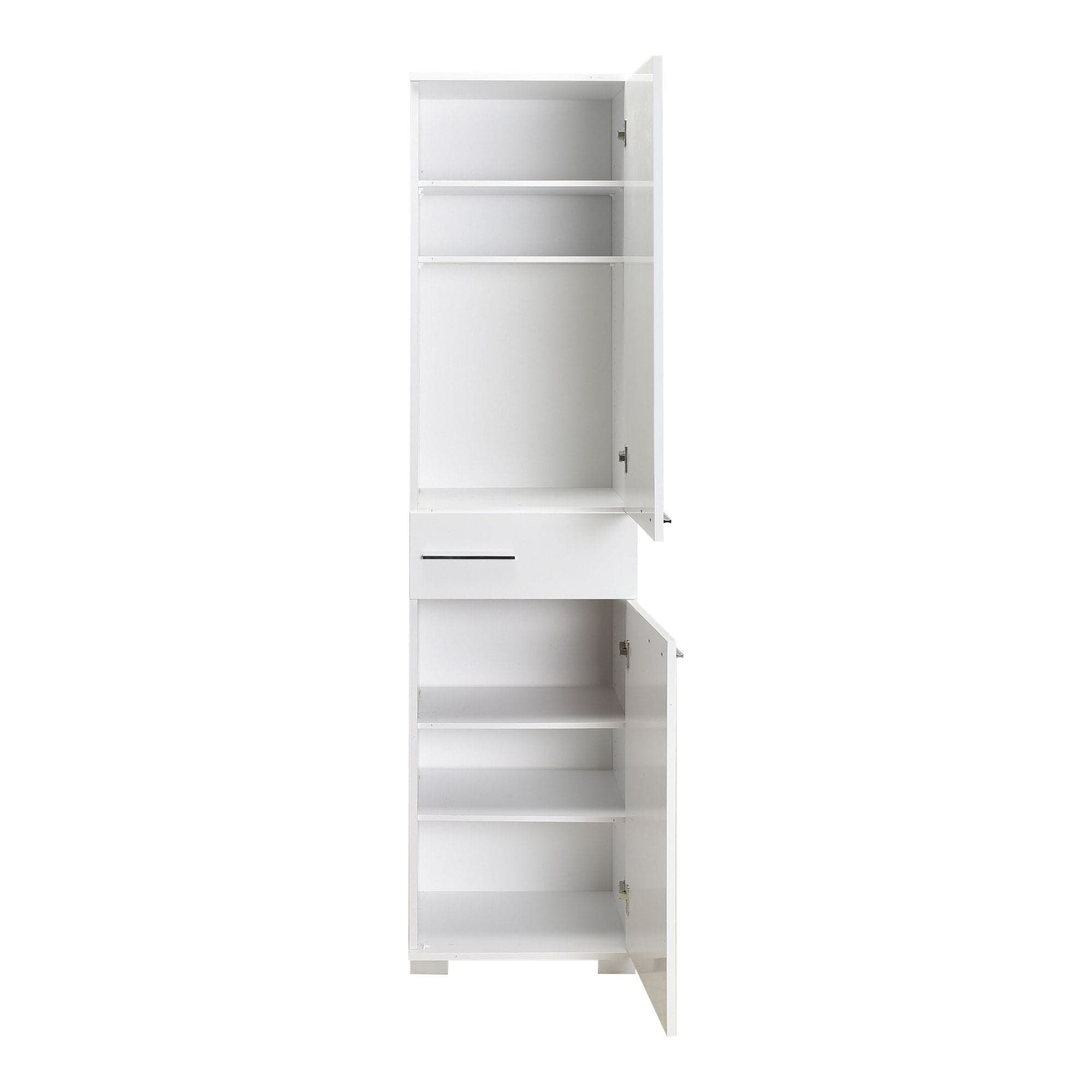 Dulap ADR-421-PP-1, alb, PAL melaminat, cu 2 usi si un sertar, 45x40x187 cm